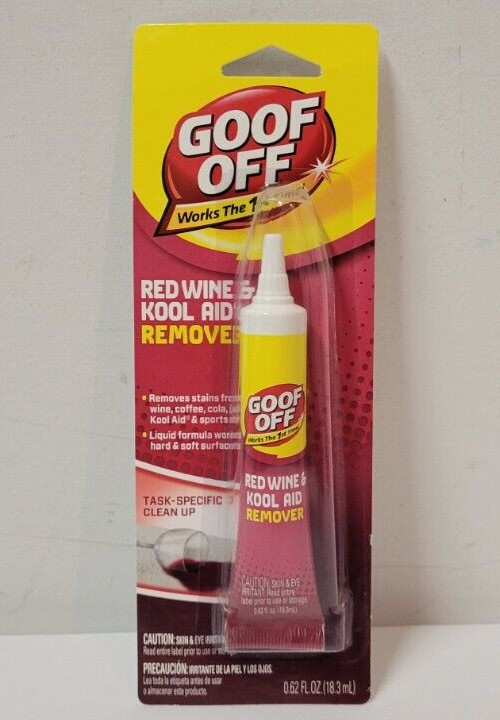 Goof Off Red Wine & Kool Aid Stain Remover .62 oz Coffee Cola Juice Sport Drinks