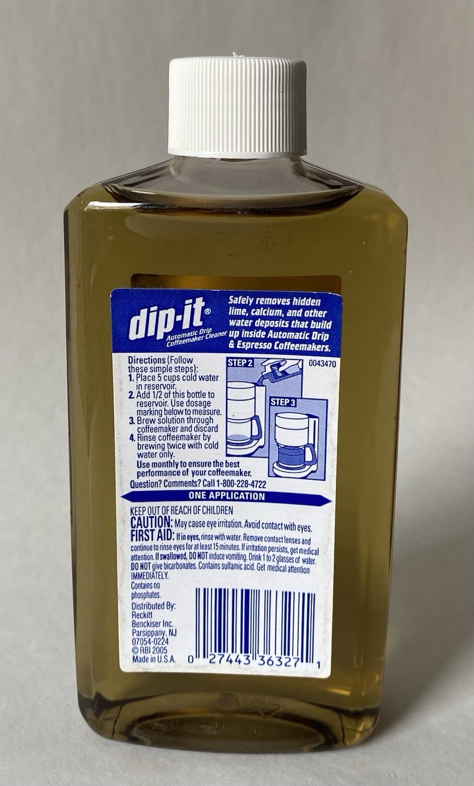Dip It Coffee Maker Cleaner Automatic Drip Coffee Pot 7 Fl. Oz Original Version
