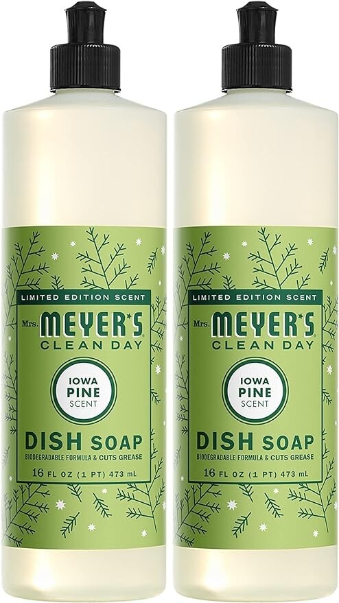Mrs. Meyer’s Clean Day Iowa Pine Scent Liquid Dish Soap 16 oz (Pack of 2)