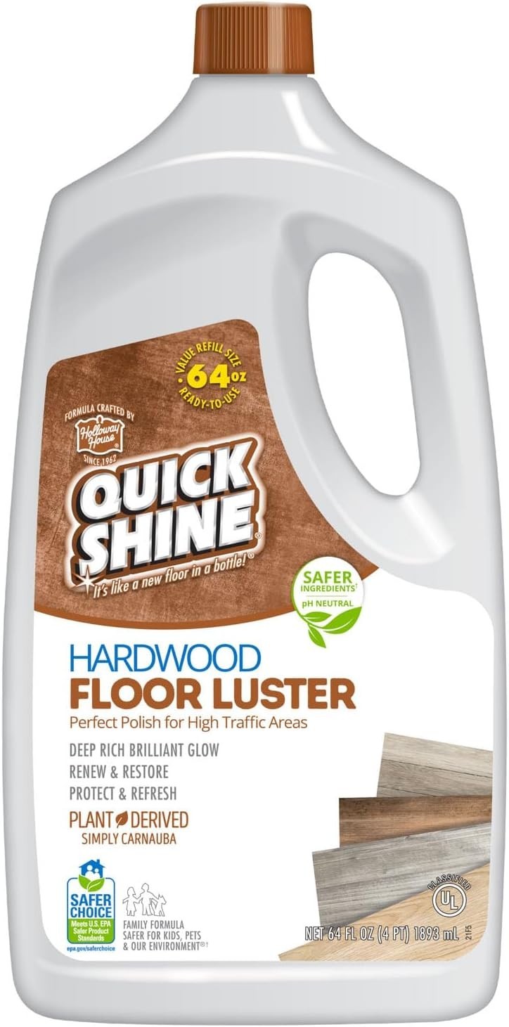 64oz Safer Choice Hardwood Cleaner, pH Neutral, Easy Squirt Application