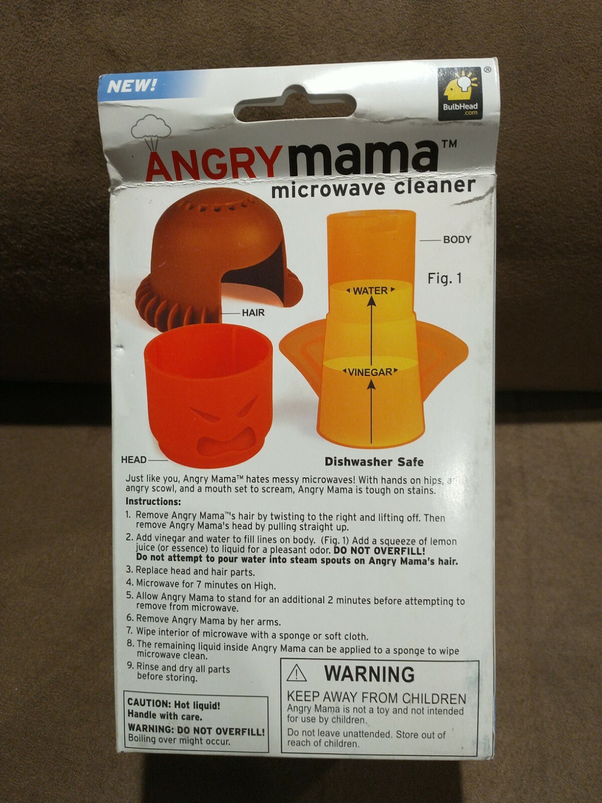 Angry Mama Easy Microwave Steam Stains & Odors Cleaner Cleanser Funny Gift