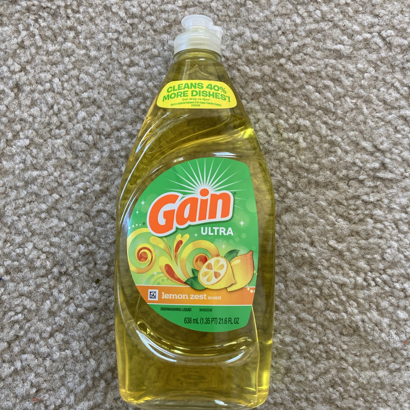 Gain Ultra Lemon Zest Scent Dishwashing Liquid
