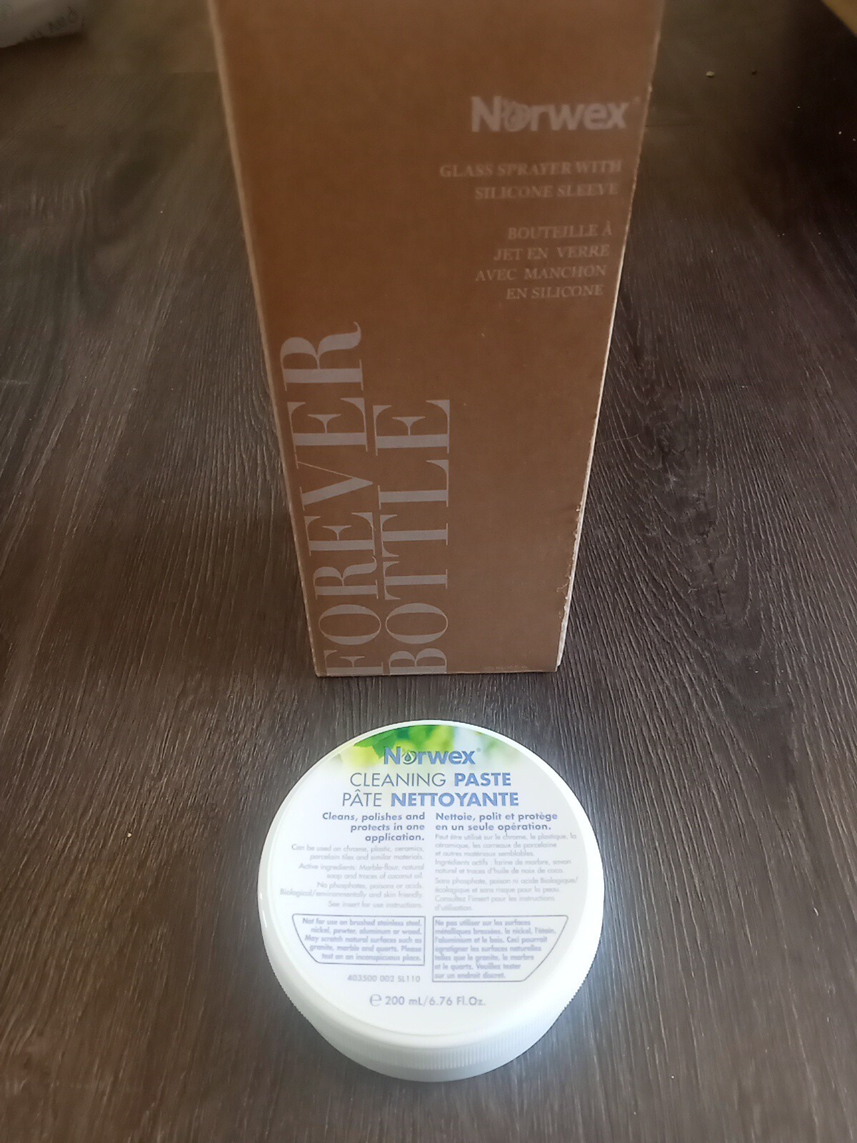 Norwex Cleaning Paste 200mL / 6.76 Fl Oz + Forever Glass Spray Bottle