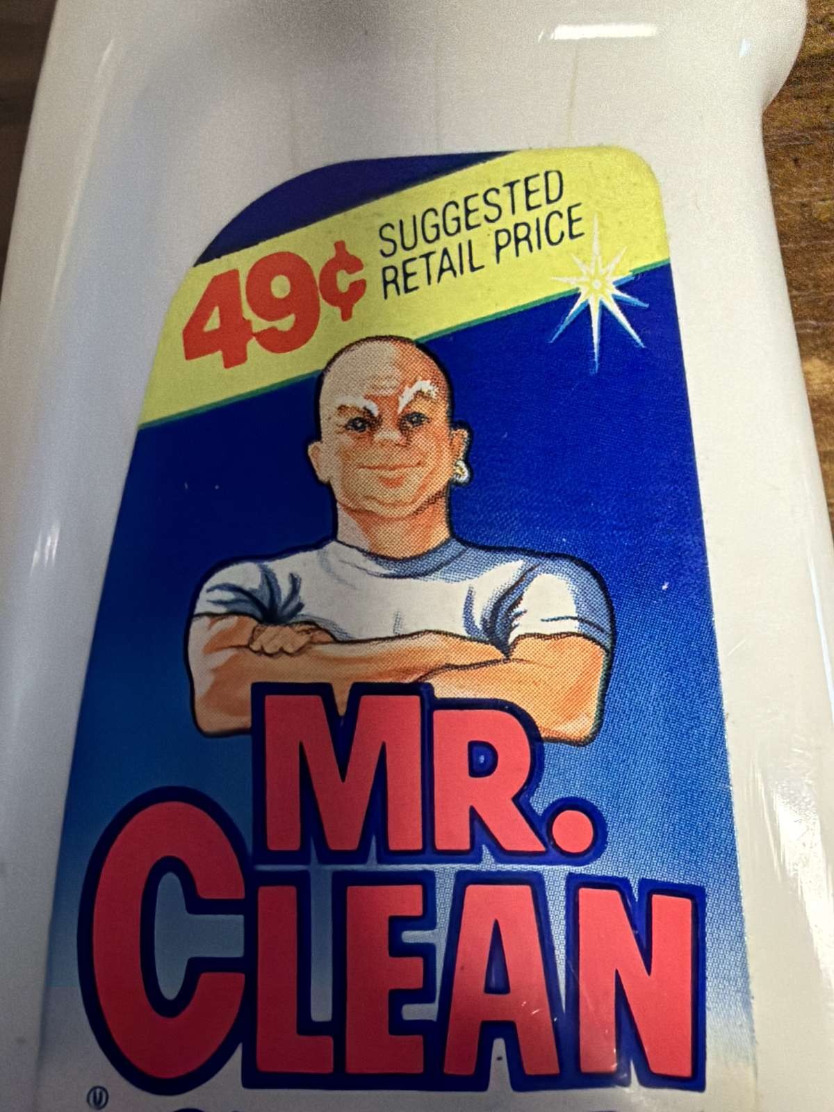 Vintage 1980s Mr. Clean Cleanser With Soft Abrasive 6 oz Bottle P&G