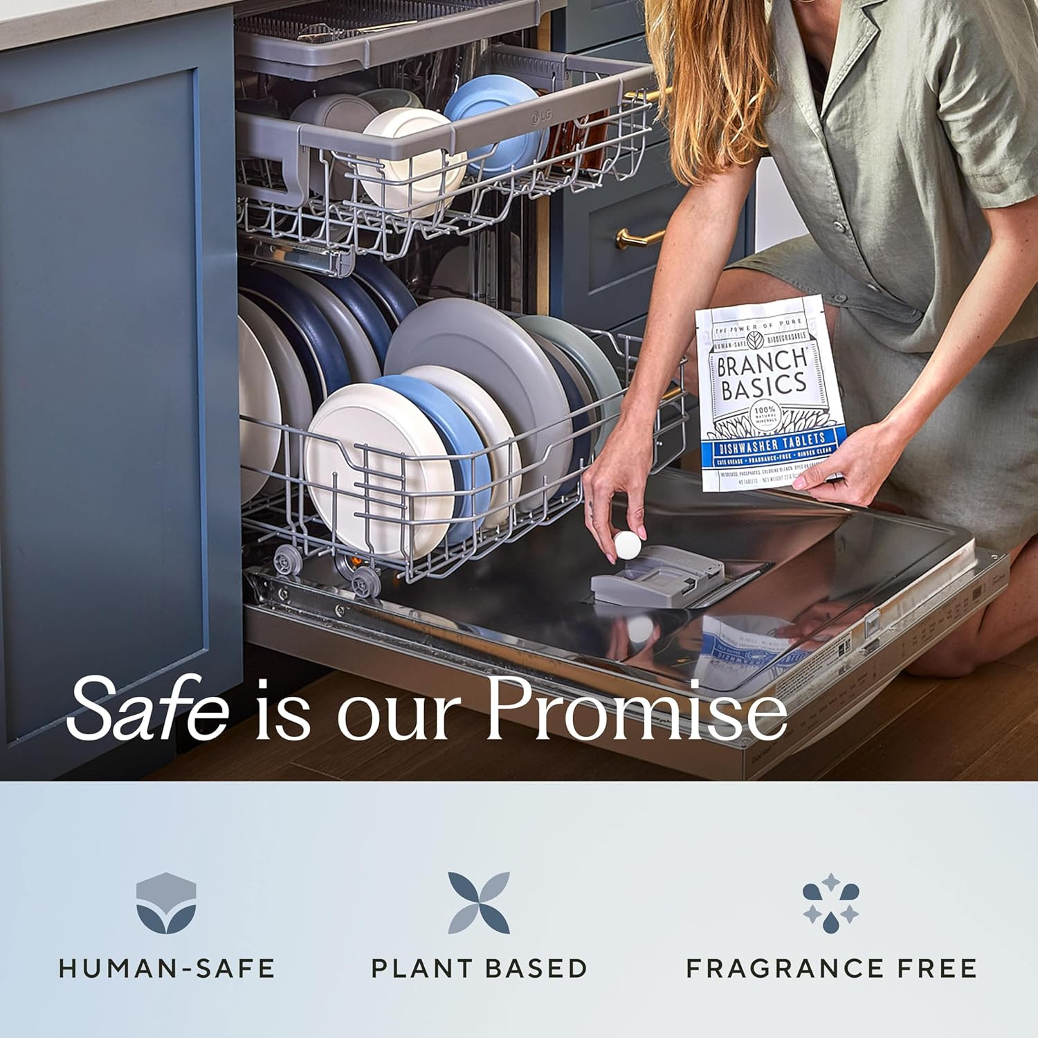 Dishwasher Tablets – 120 Ct | Plastic-Free, Fragrance-Free, Human-Safe | Deliver