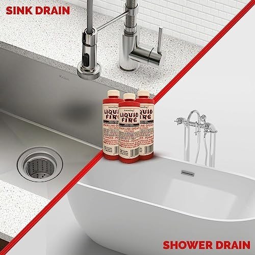 Chemical Drain Opener 32 oz Drain Line Cleaner Sink Tub Shower Septic Safe