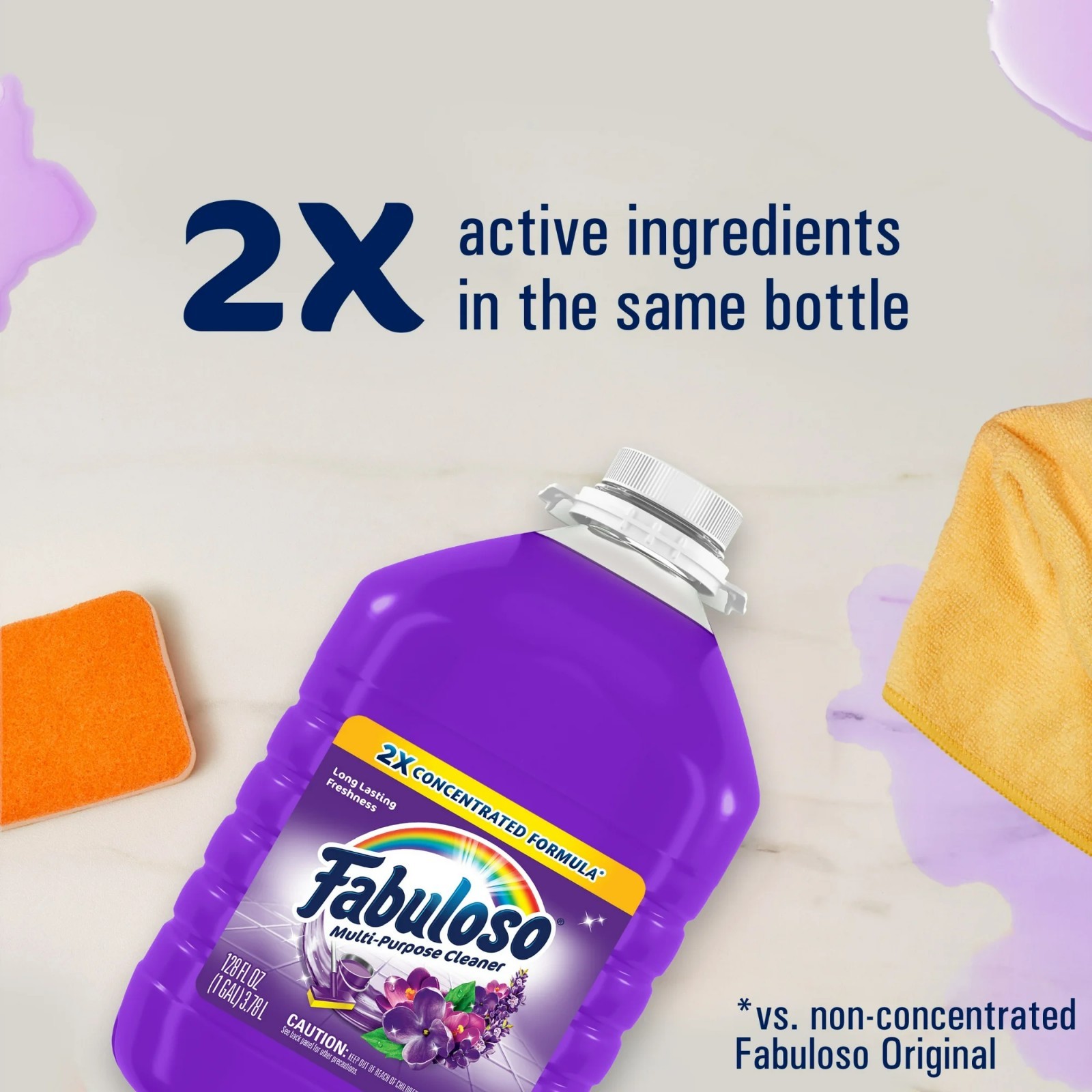 Fabuloso Multi Surface All Purpose Floor Cleaner, Lavender Scent, 128 fl oz