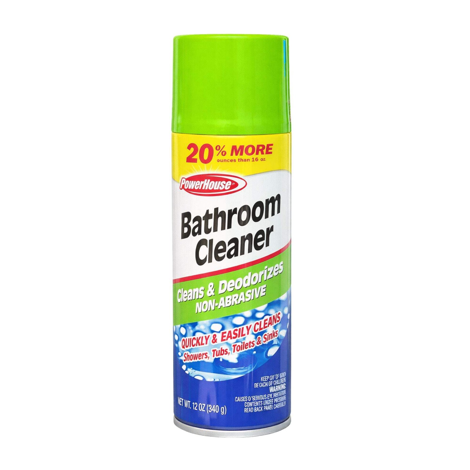 12oz Bathroom Cleaner Spray: Non-Abrasive Cleans Deodorizes PowerHouse
