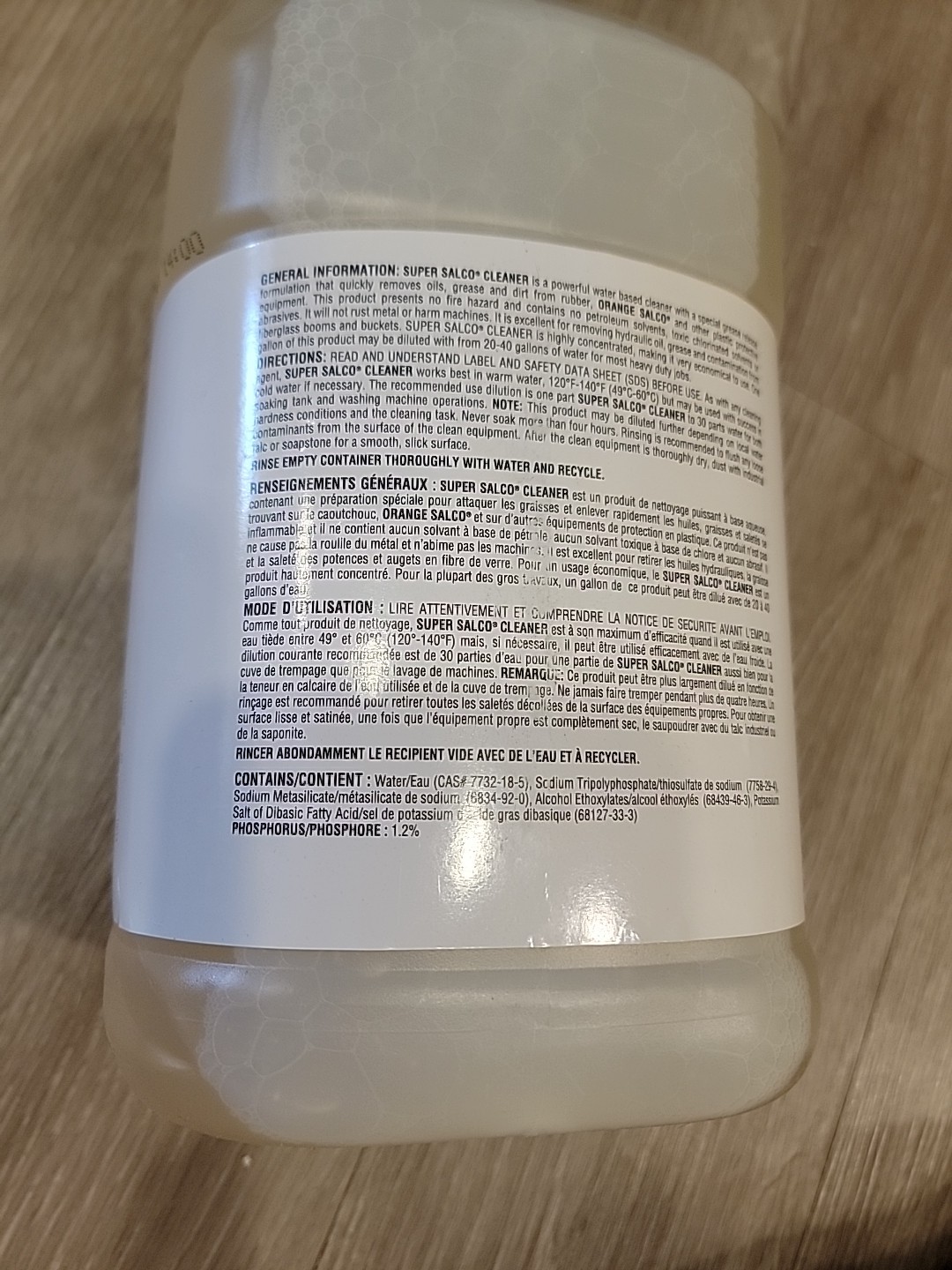 Salisbury Super Salco Industrial Concentrate Cleaner Degreaser Makes 40 Gallons