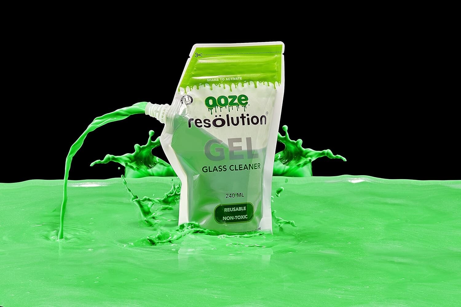 2x Pouches Ooze Resolution Non Toxic Gel Glass Cleaner – 240ml Each
