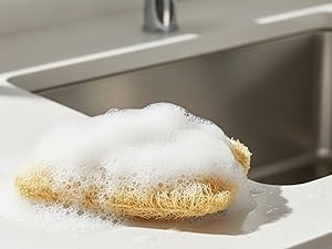 Natural Loofah Kitchen Sponge (3 Pack) – Natural Sponges for Dishes – Eco
