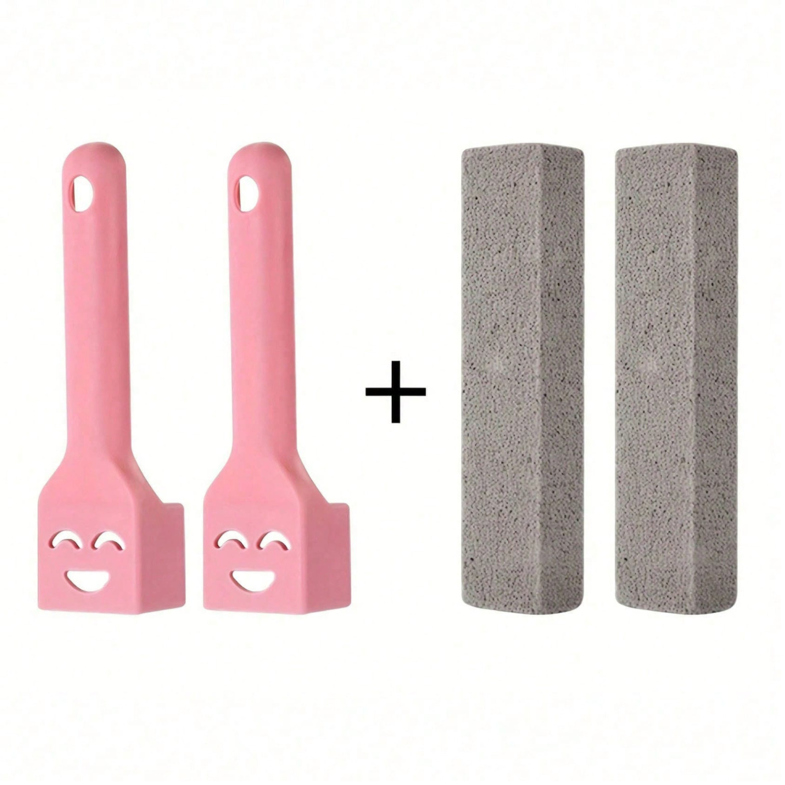 Pumice Stone Cleaning Brush with Replaceable Handle Hard Water Stain Remover US