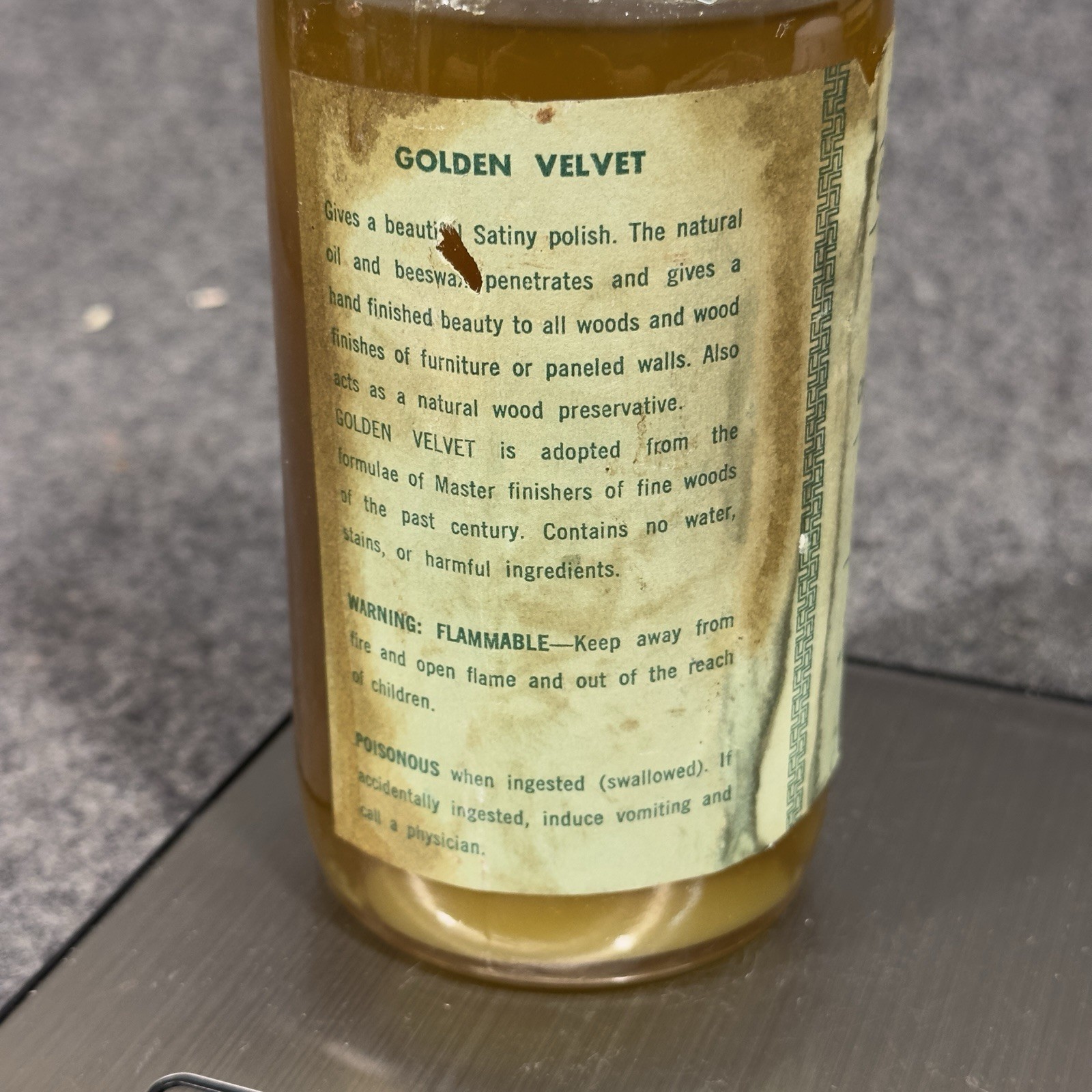 Vintage Golden Velvet Polish & Finisher W/ Beeswax 90% Full Mayberry Antiques