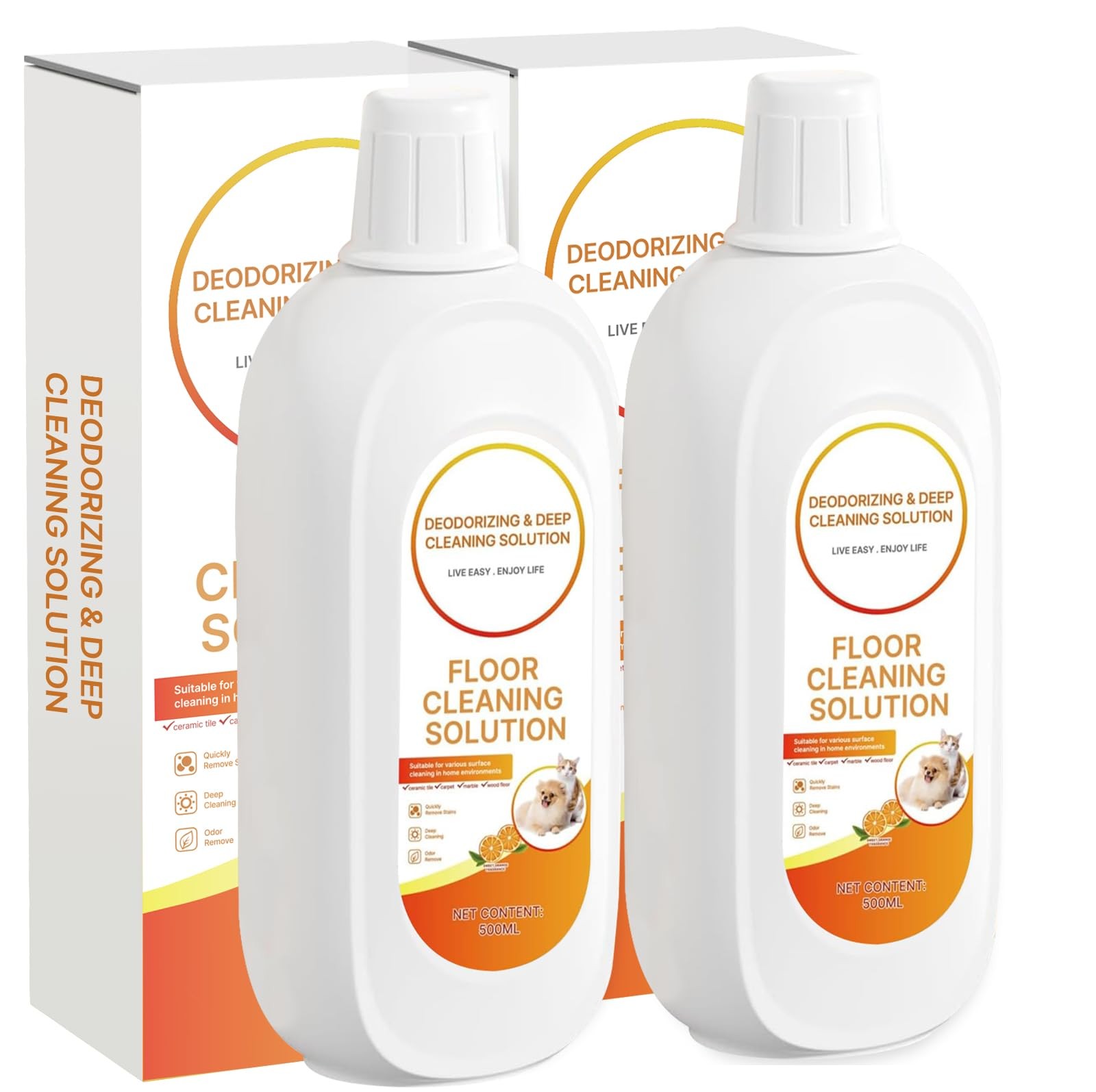 2 Packs Floor Cleaner Orange Scented with Tineco Cleaning Solution Deep Clean…