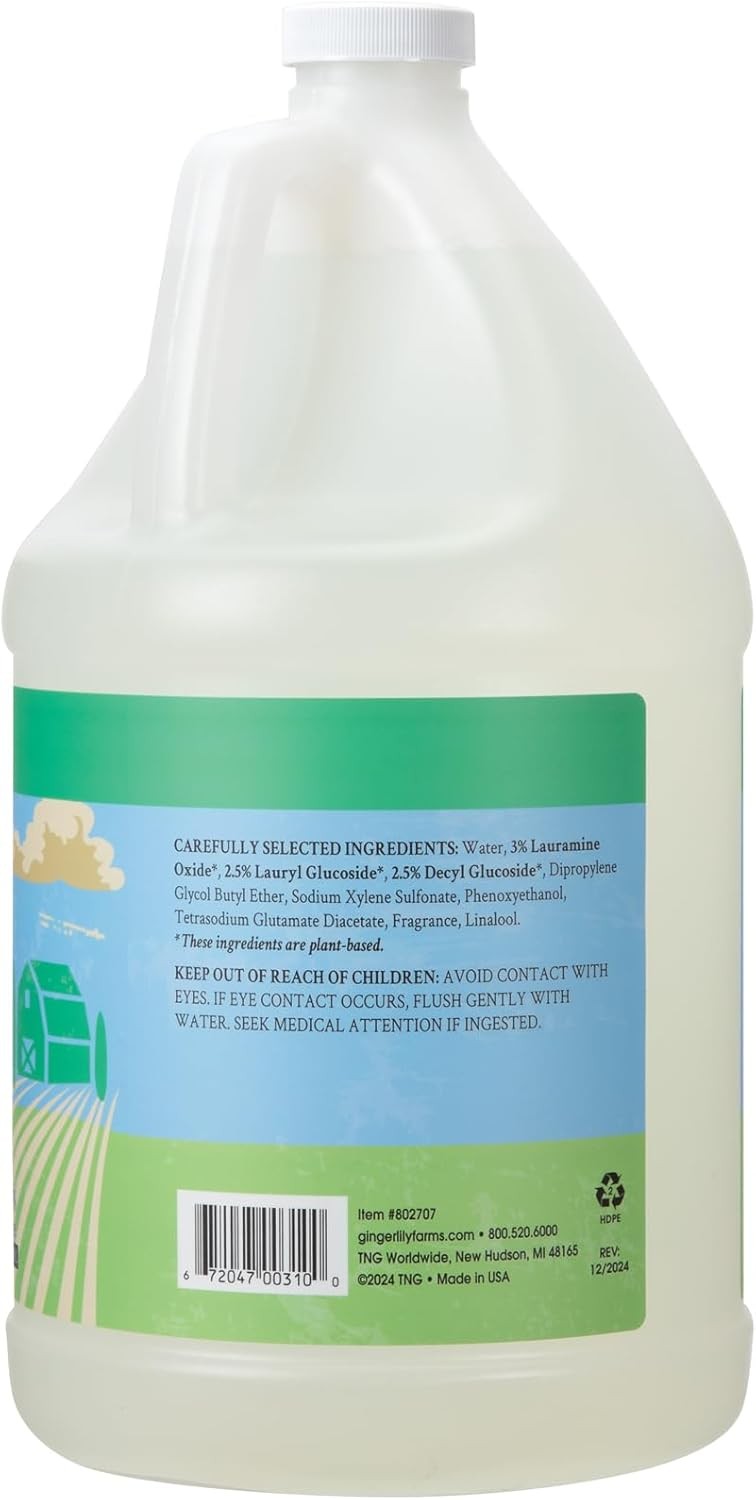 Botanicals Foaming Dish Soap Refill – Plant-Based, Basil Scent, 1 Gallon