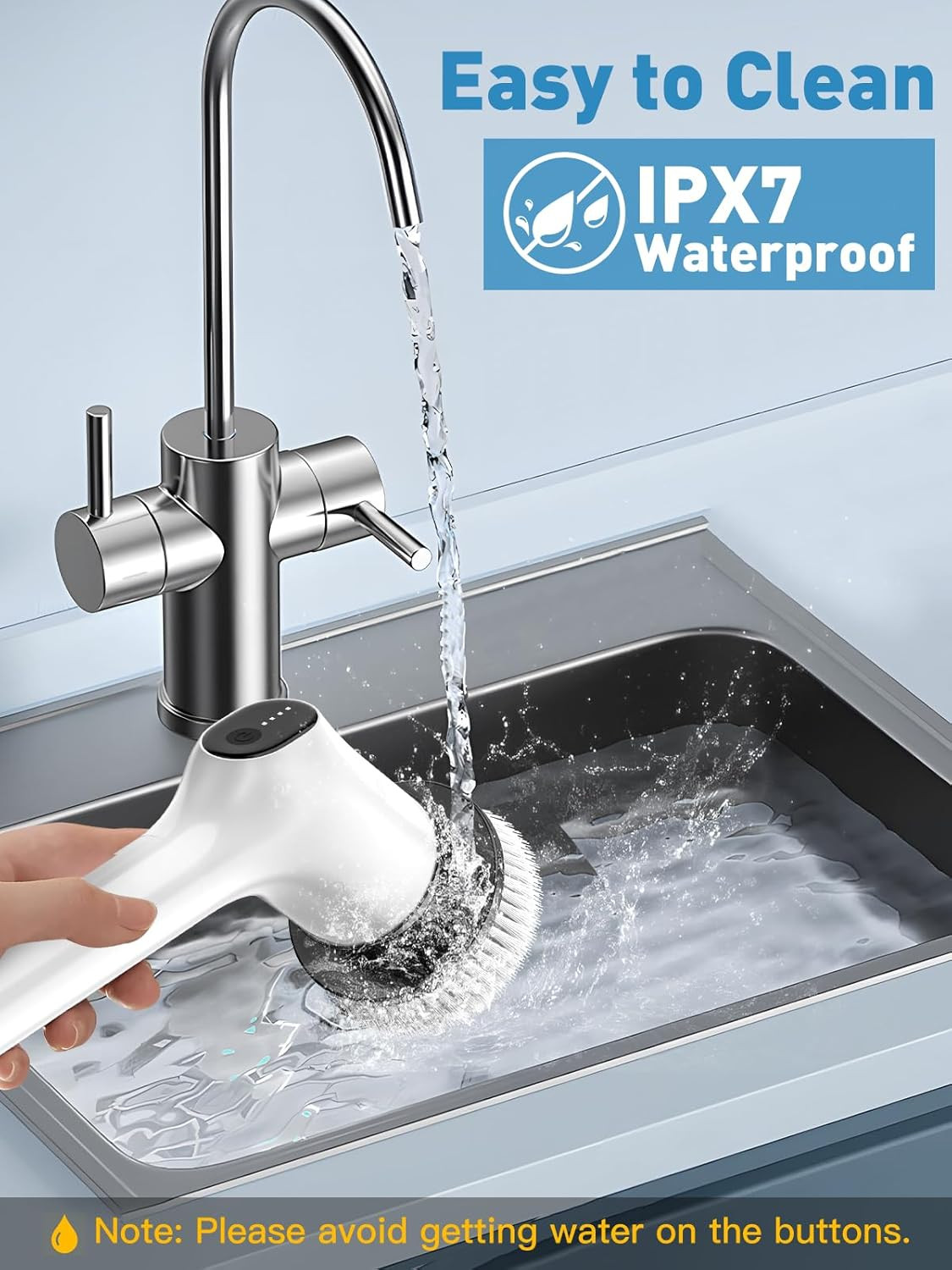 Cepillo De Limpieza Eléctrico Para Baño Limpiador De Fregadero Cocina 9 Pinceles