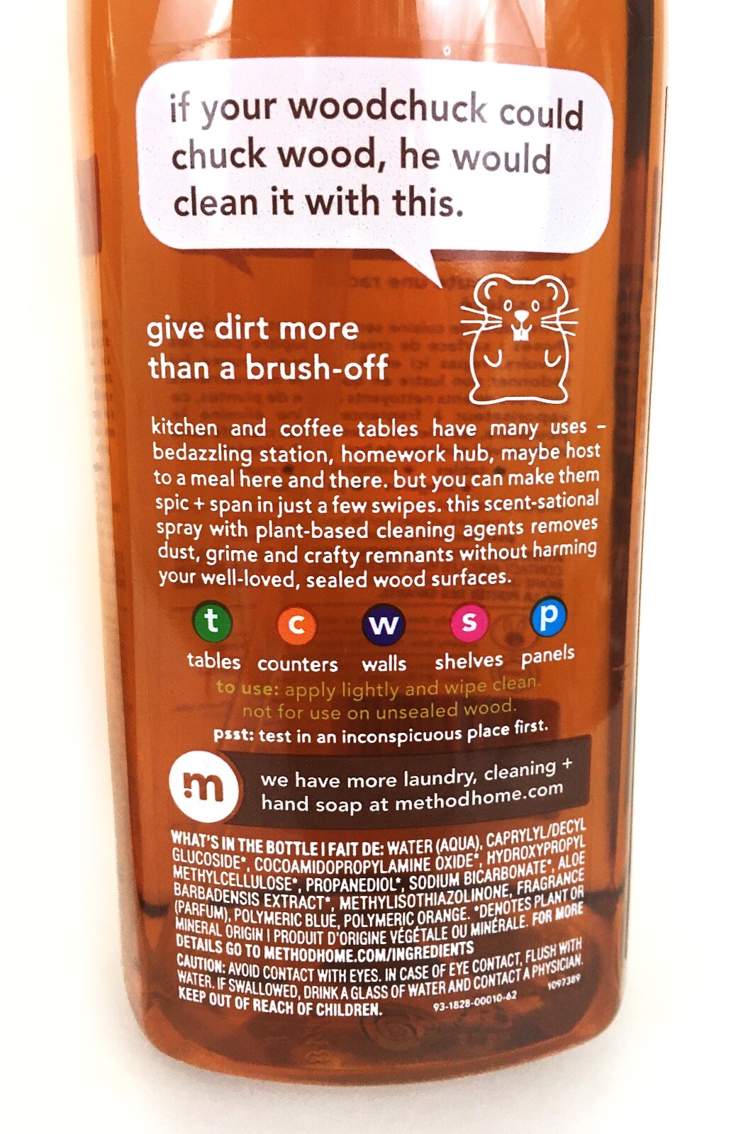 Method Daily Wood Cleaner Almond Scent Lot 2 – 28 fl oz Plant Based Wood Cleaner