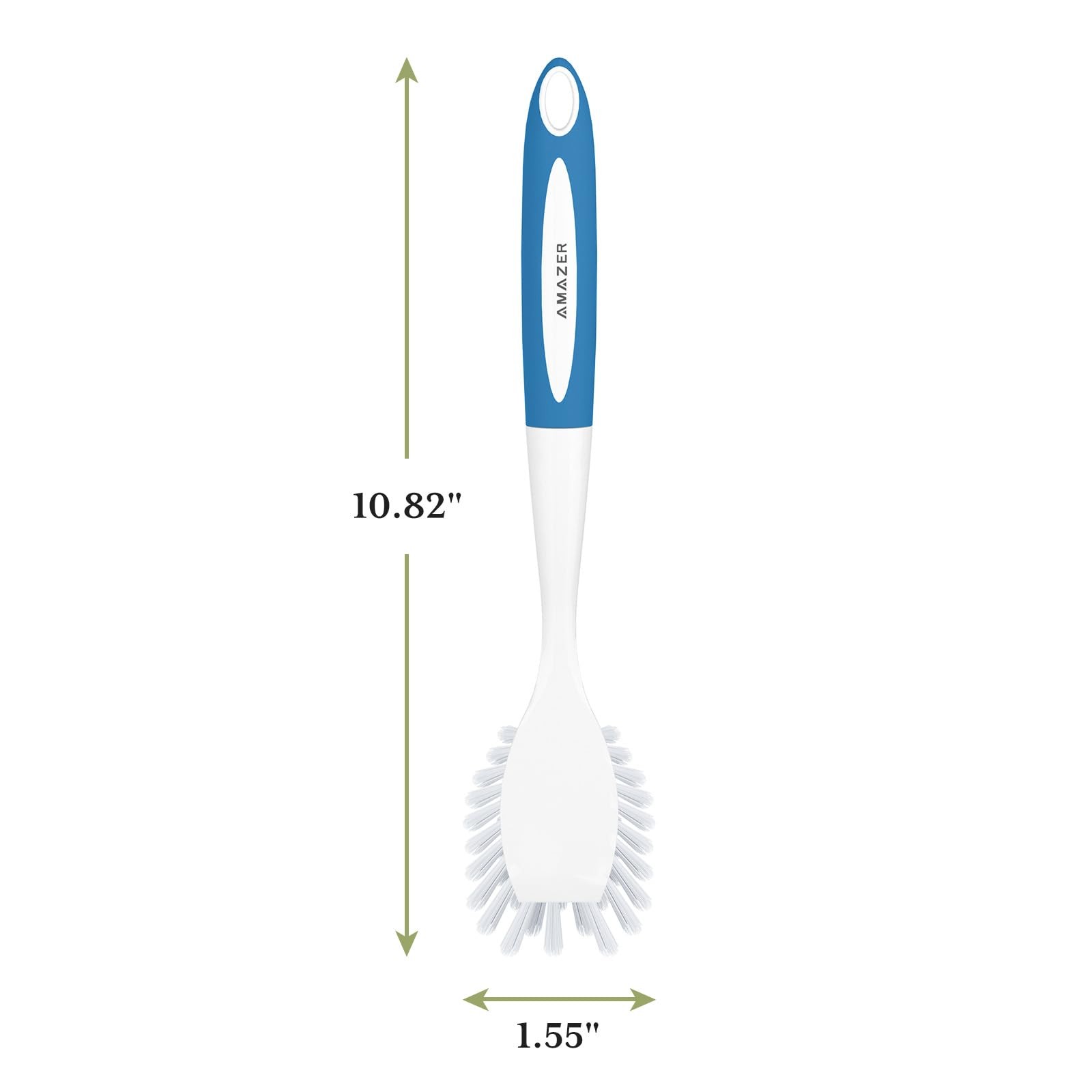 2 Pack Kitchen Dish Scrub Brushes with Stiff Bristles Handle
