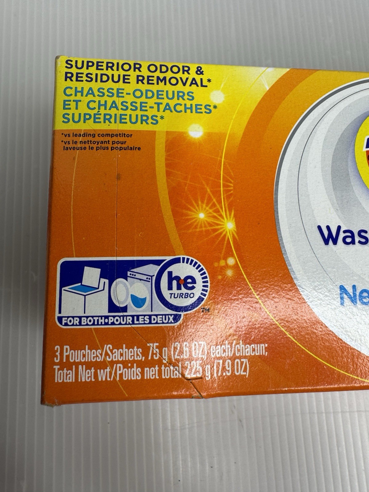 Tide Washing Machine Cleaner – 3 Single Use Packs – Fights Odor & Residue NIB
