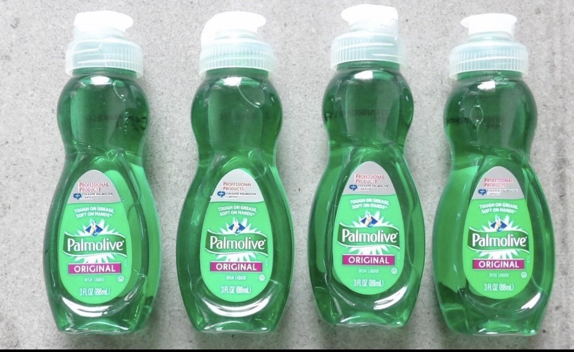 Lot Of 4! PALMOLIVE Travel Size Liquid DISH SOAP 3 oz each Camping RV Travel