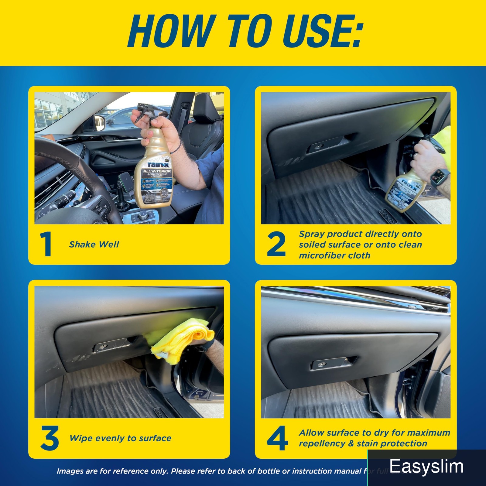 Car Interior Cleaner Protectant UV Protection Non-Greasy Liquid 16oz