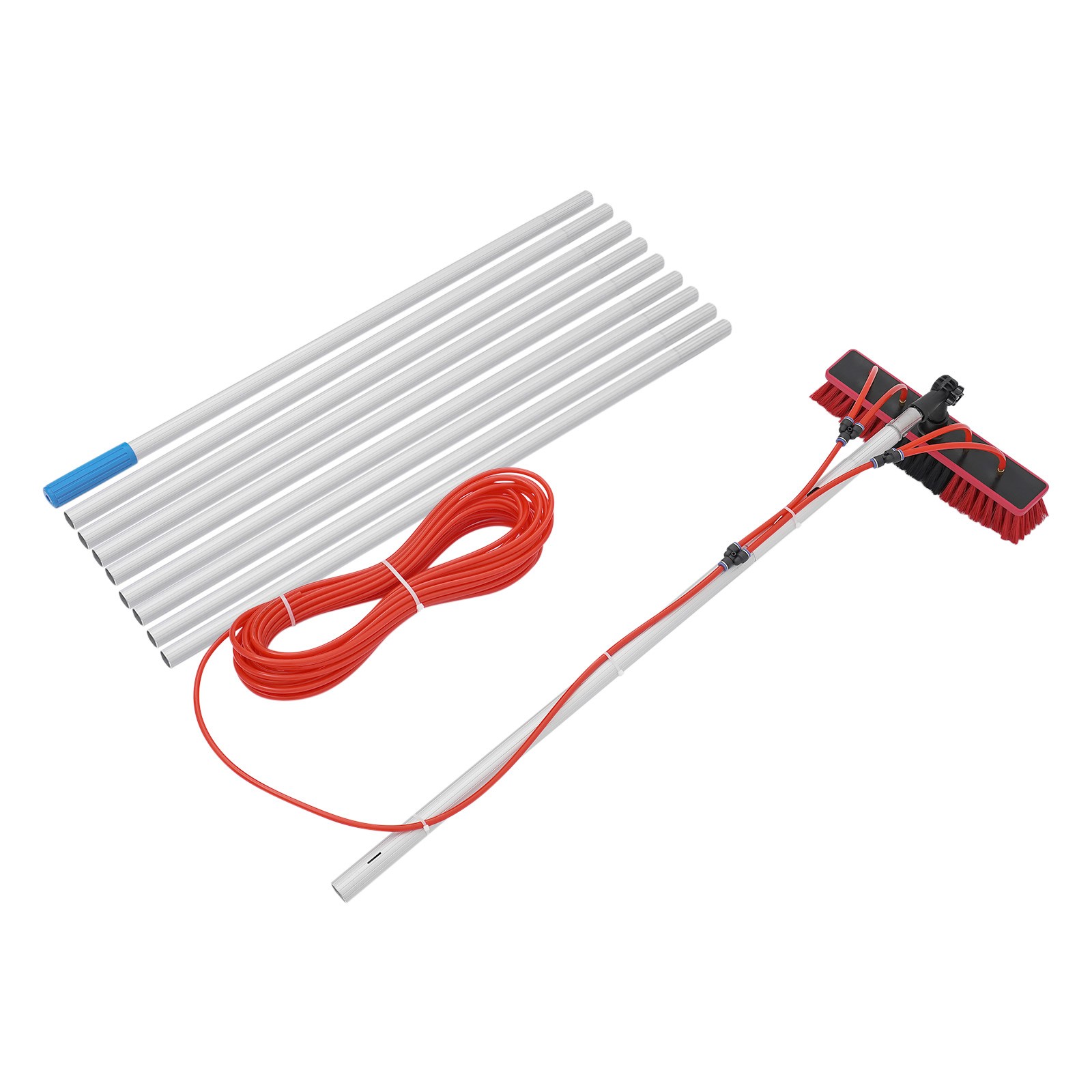 Telescopic Window Cleaning Pole 32.8ft With Water Fed Brush For Solar Panels