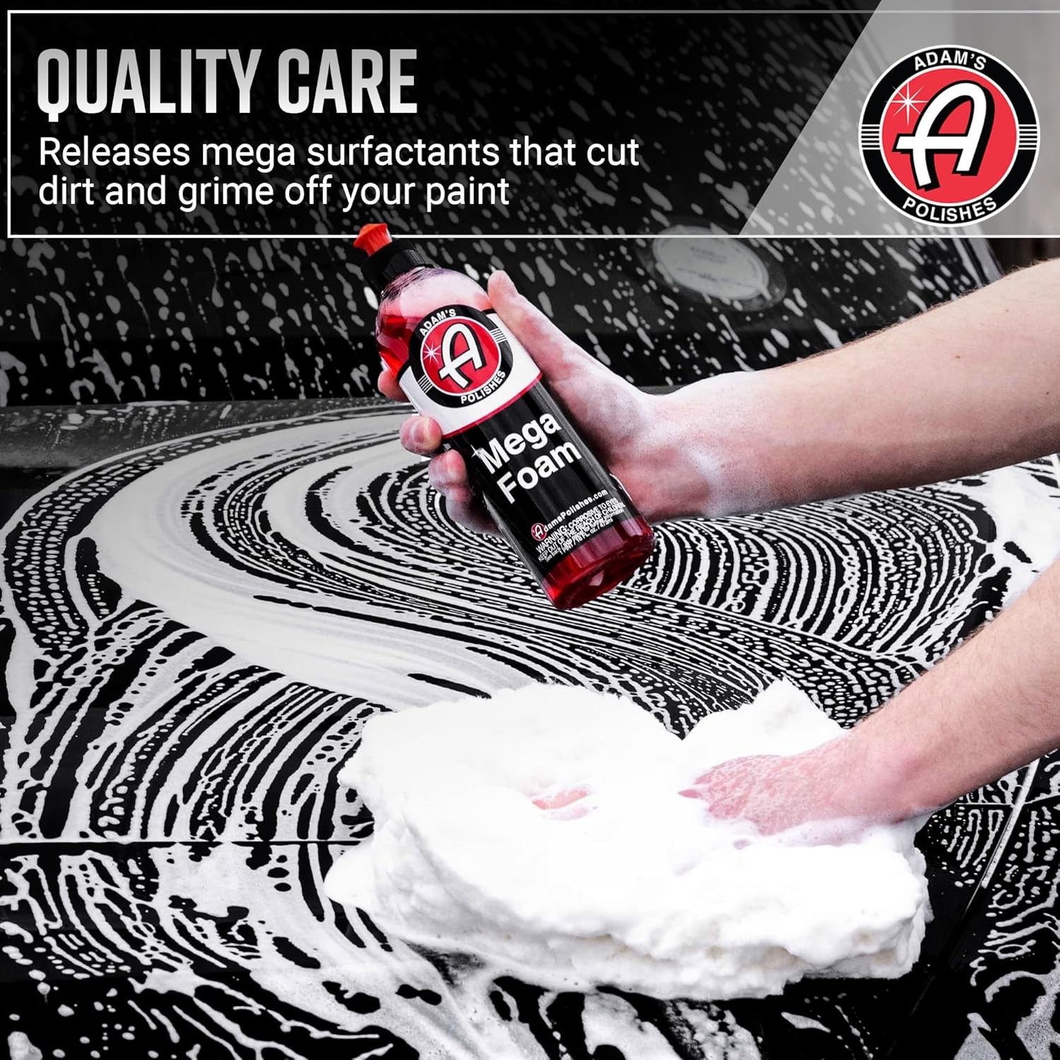 Adam’s Mega Foam Car Wash Soap Gallon – pH Neutral, Ultra Concentrated for Fo…