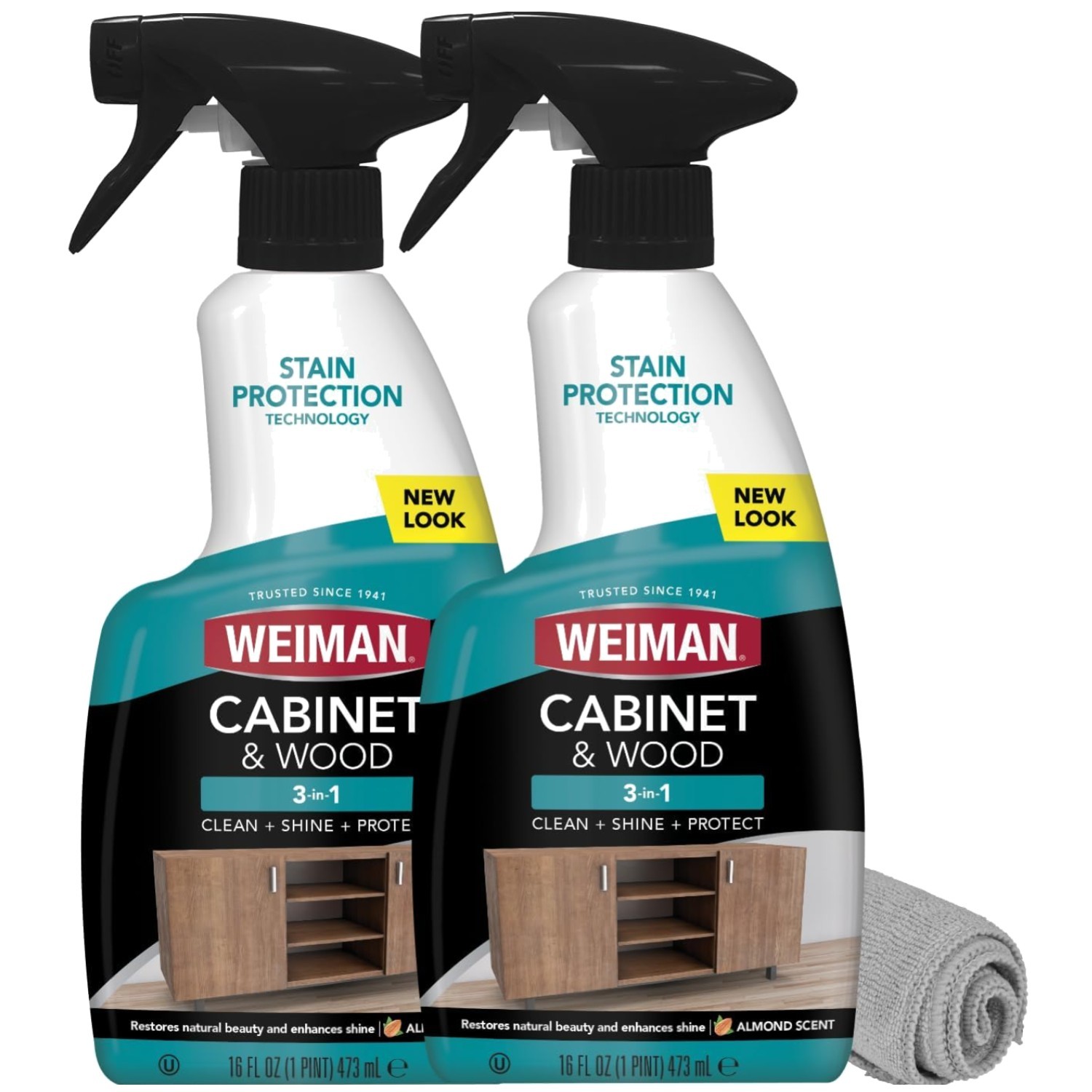 16 oz Wood Cabinet Cleaner, Protectant Spray, 2 Pack