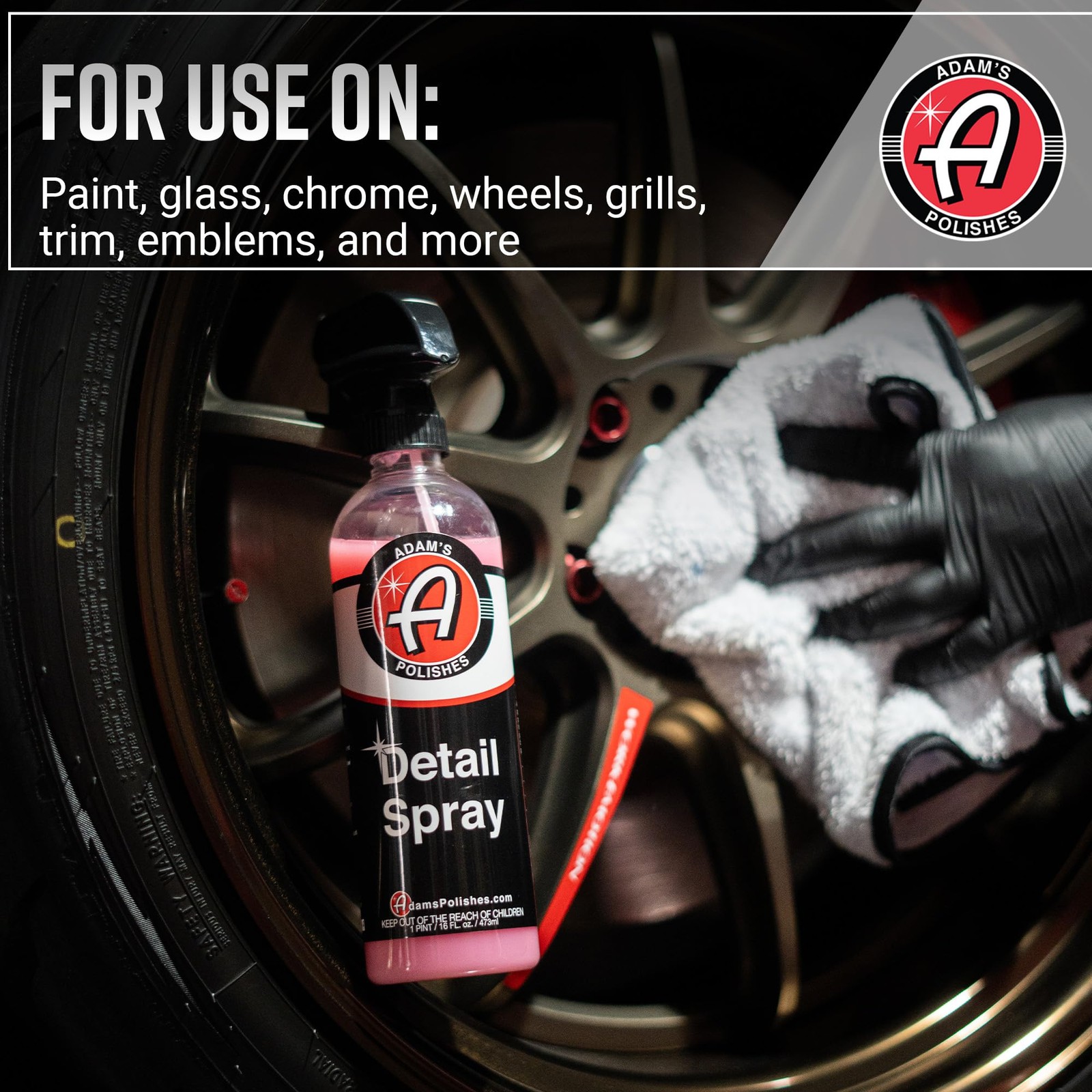 Adam’s Polishes Detail Spray (16 Fl. Oz) – Quick Waterless Detailer Sp