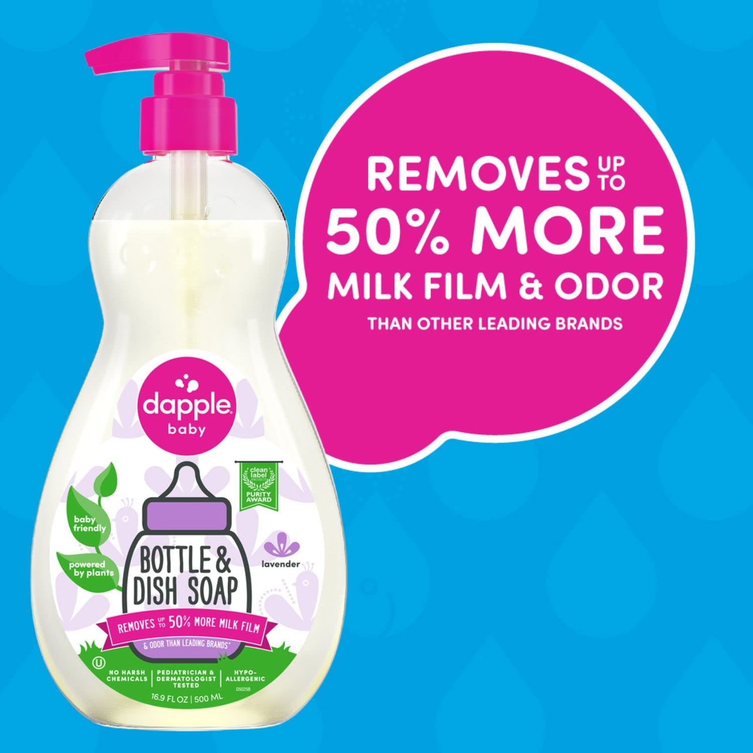 Dapple Baby Bottle Soap, Hypoallergenic Dish Soap for Baby Bottles, Powered b…