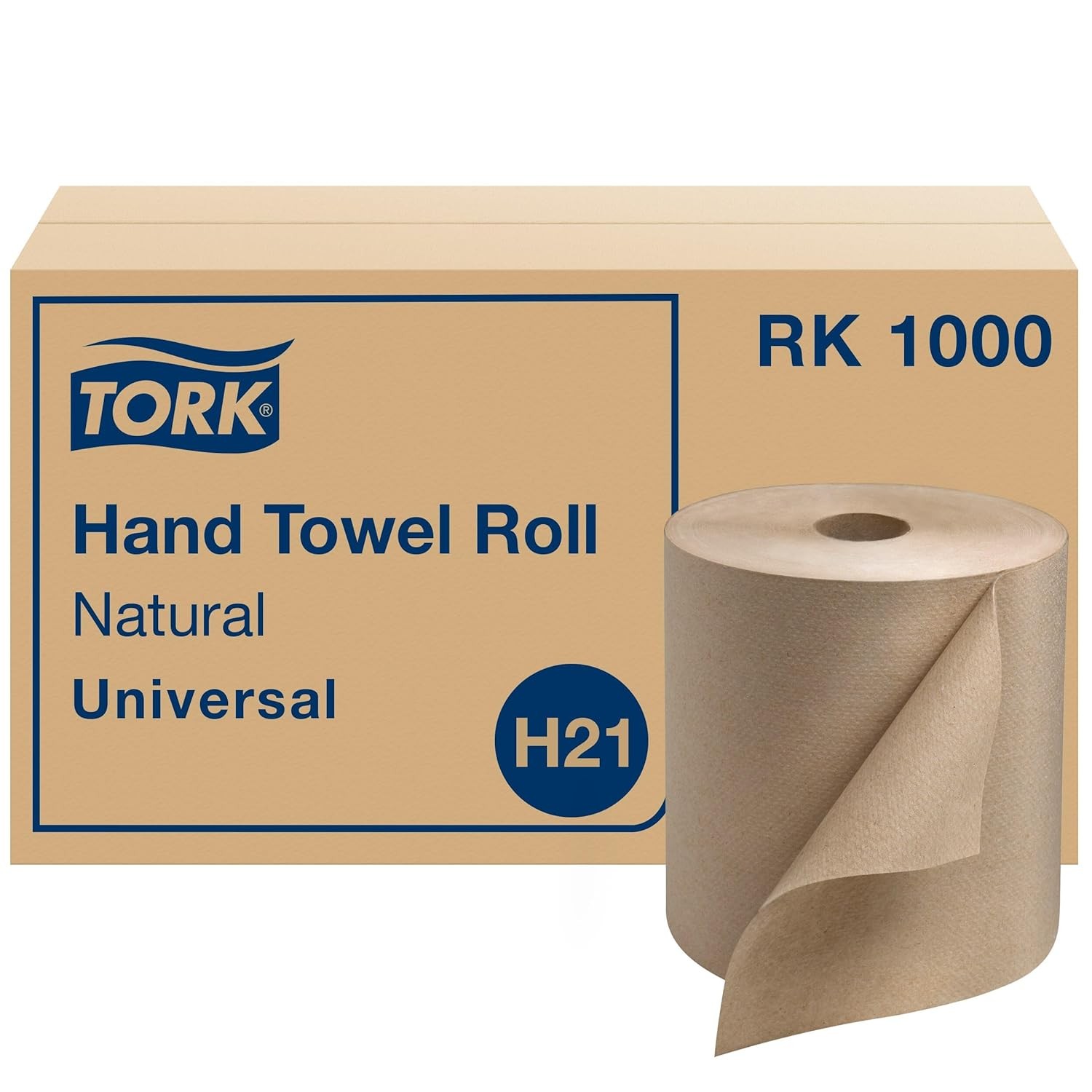Tork Paper Hand Towel Roll Natural H21, Universal, 100% Recycled Fiber, 6 Roll