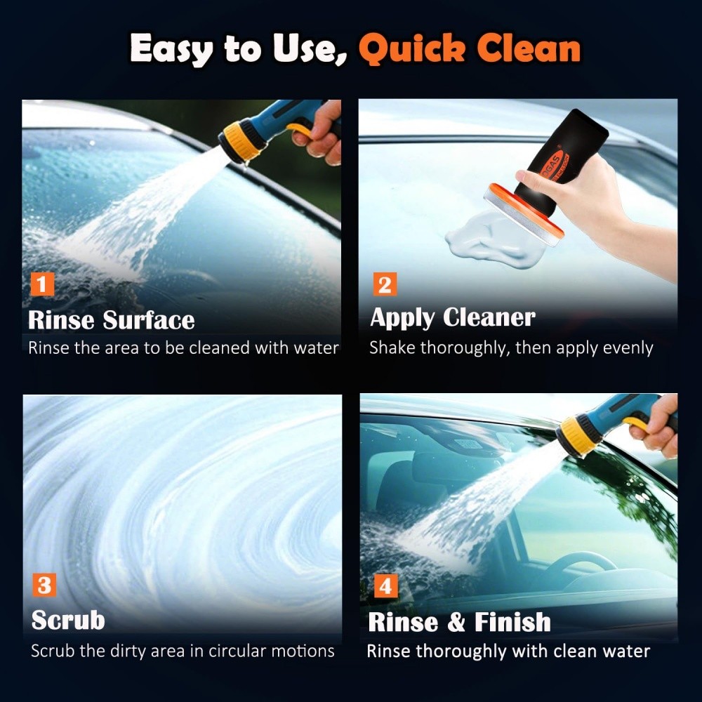 5x Car Window Windscreen Glass Oil Film Automotive Clean Brush Remover Cleaner