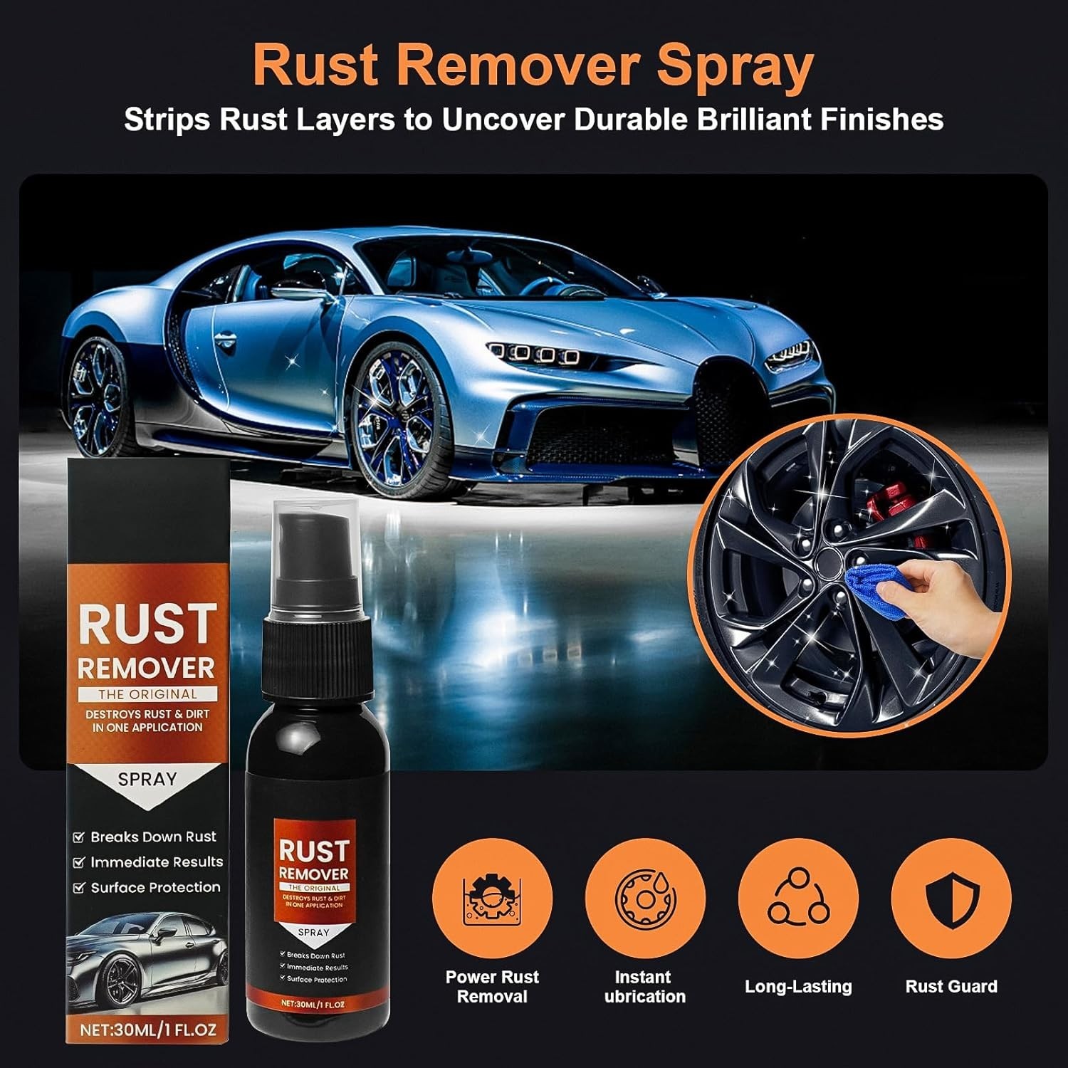Limpiador De Oxido Removedor De Oxido Para Limpiar Metal Pintura Desoxidar Rust