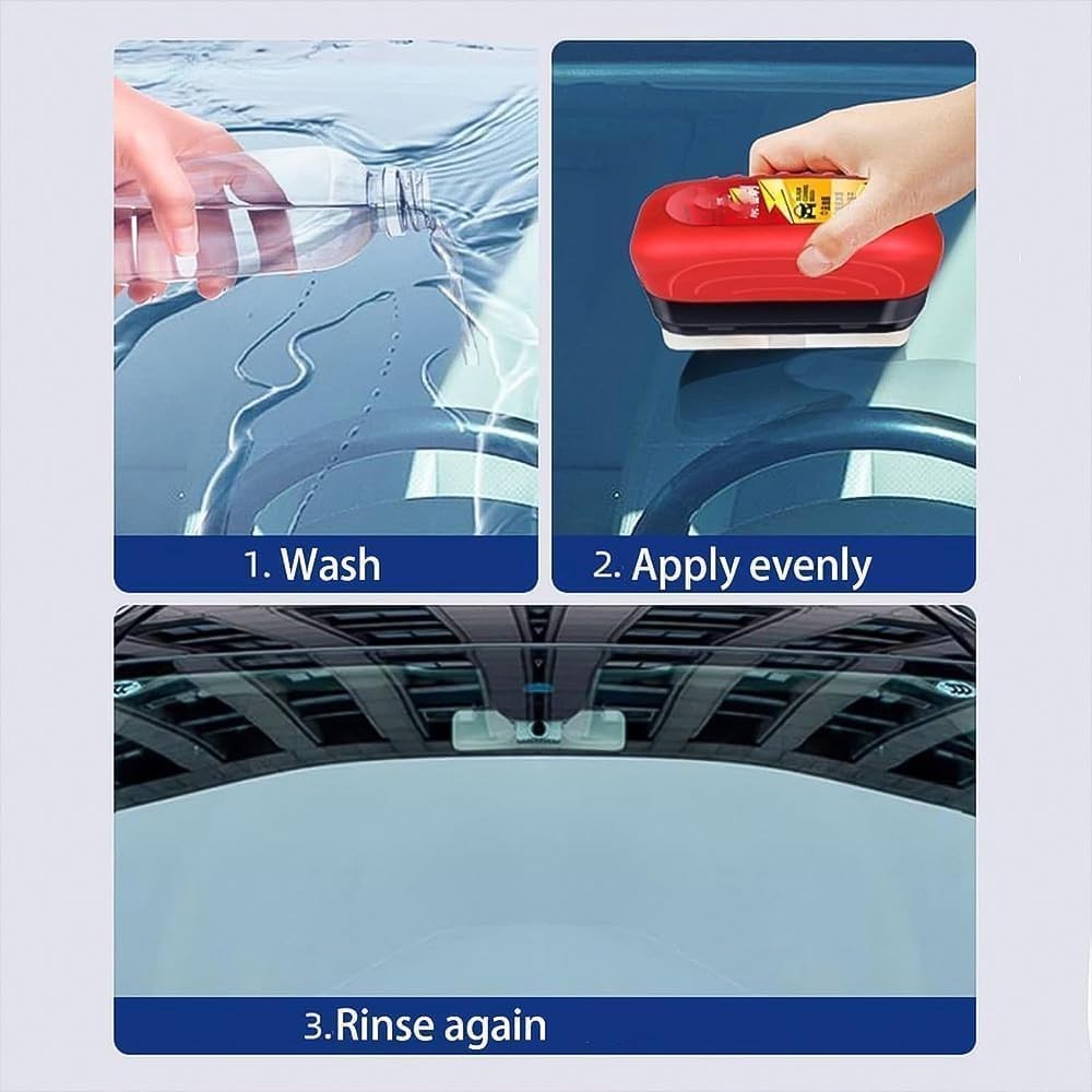 2Pack Automotive Oil Film Cleaning Brush for Car Windows Glass Cleaning 120ML US