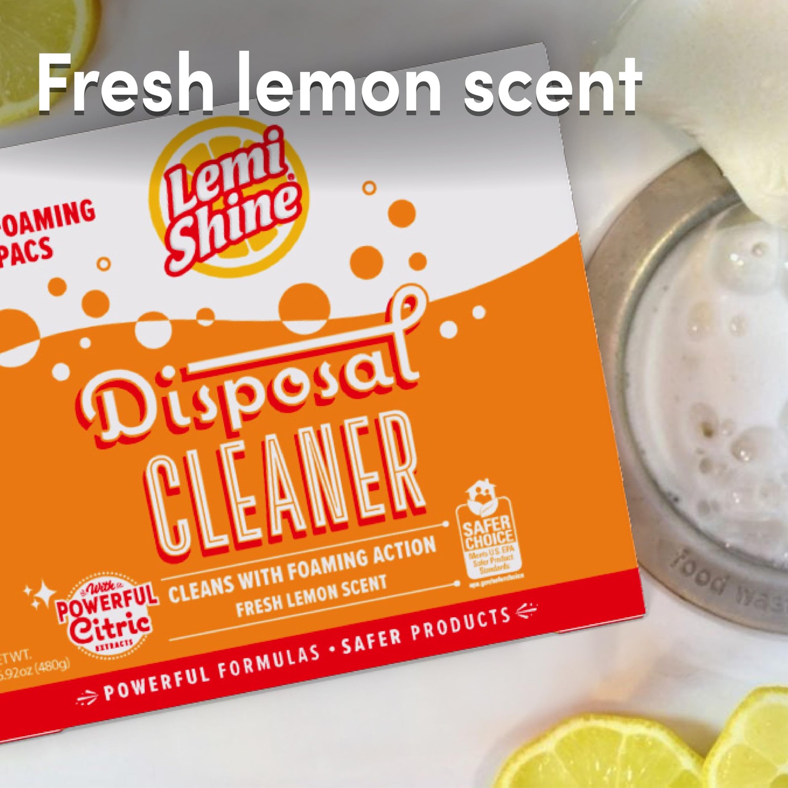Foaming Garbage Disposal Cleaner and Deodorizer Citric Acid Cleaning Powder …