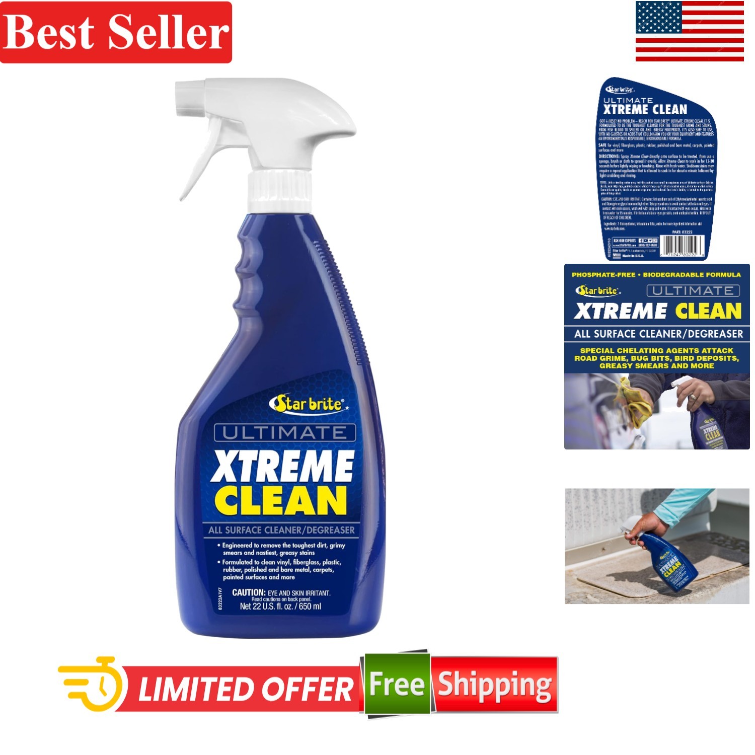 All-Purpose Multi-Surface Cleaner 22 Fl Oz Spray Ph Neutral Degreaser