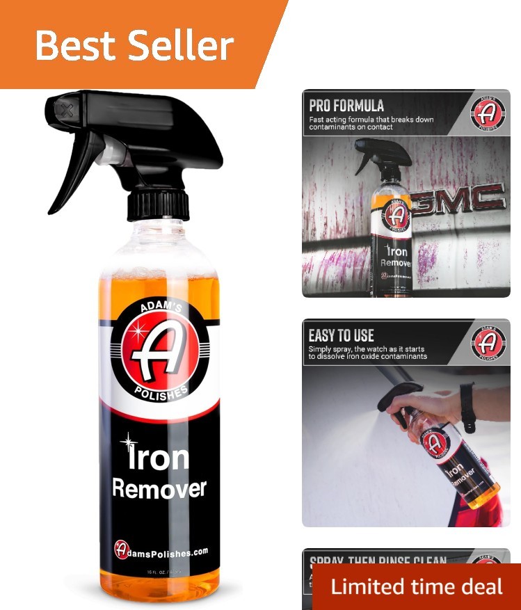 Adam’s 16oz – Iron Out Fallout & Stop Rust Remover Spray for Car Detailing Re…