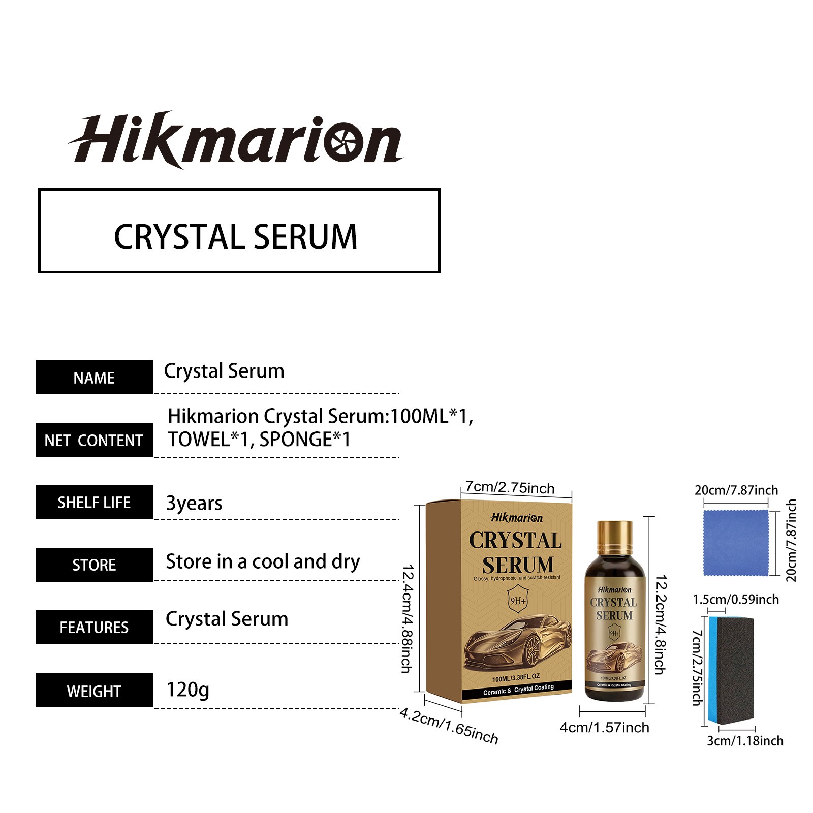 1~5x PTZ Crystal Serum – Advanced Graphene Ceramic Coating for Cars 100ml