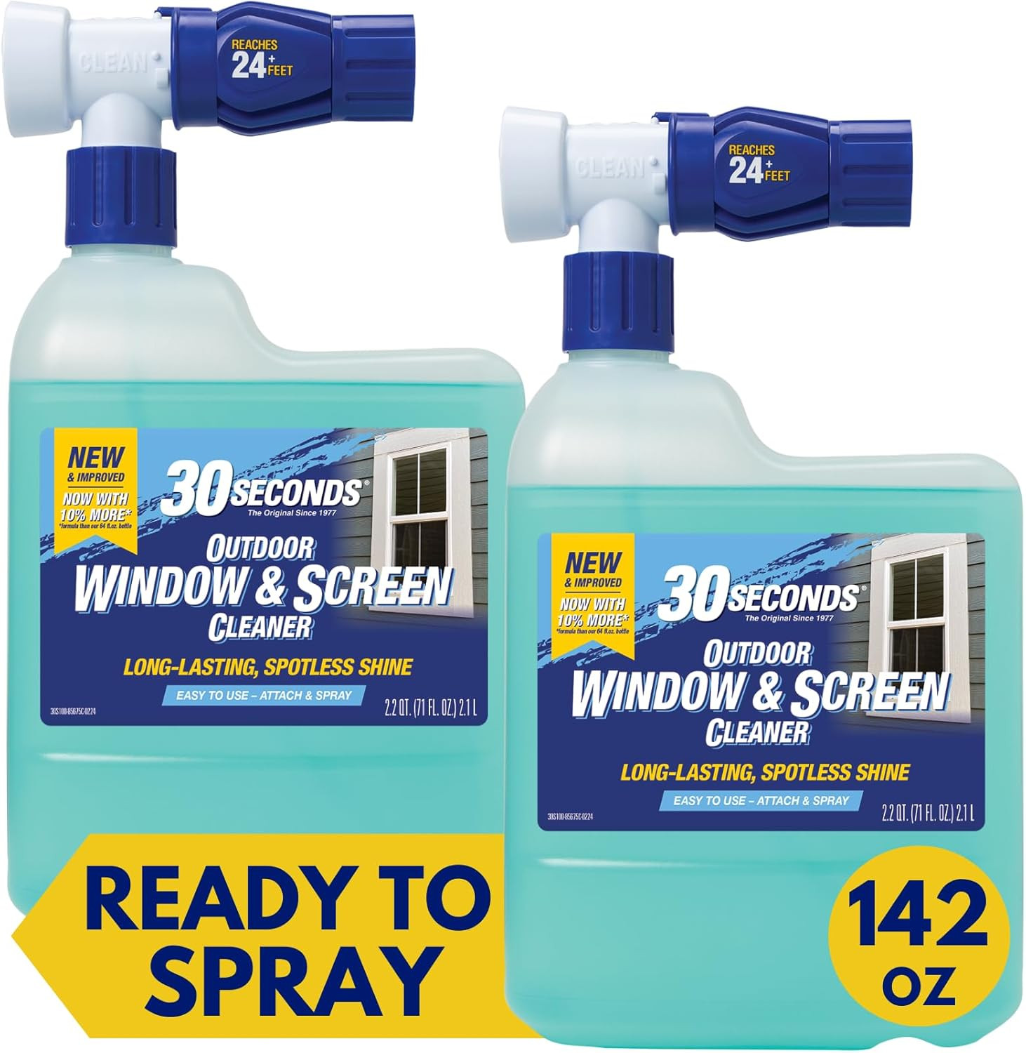 Outdoor Window & Screen Concentrated Cleaner for Glass, Patio Doors, Fiberglass,