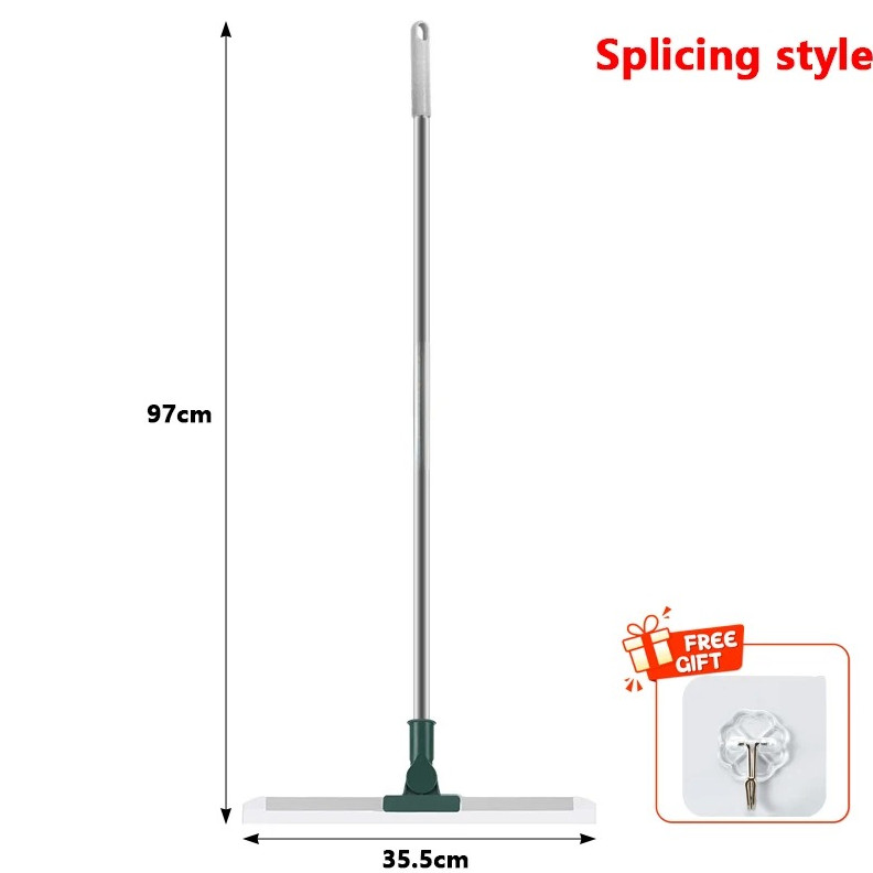 Silicone Scraper Broom Squeegee Floor Glass Bathroom Cleaner NEW