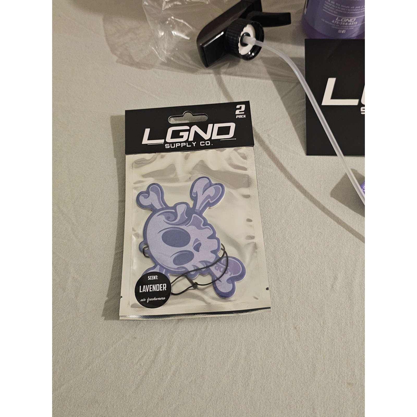 LGND Supply Co Detail Spray Luxe Interior Cleaner Air Freshener Keychain Bundle