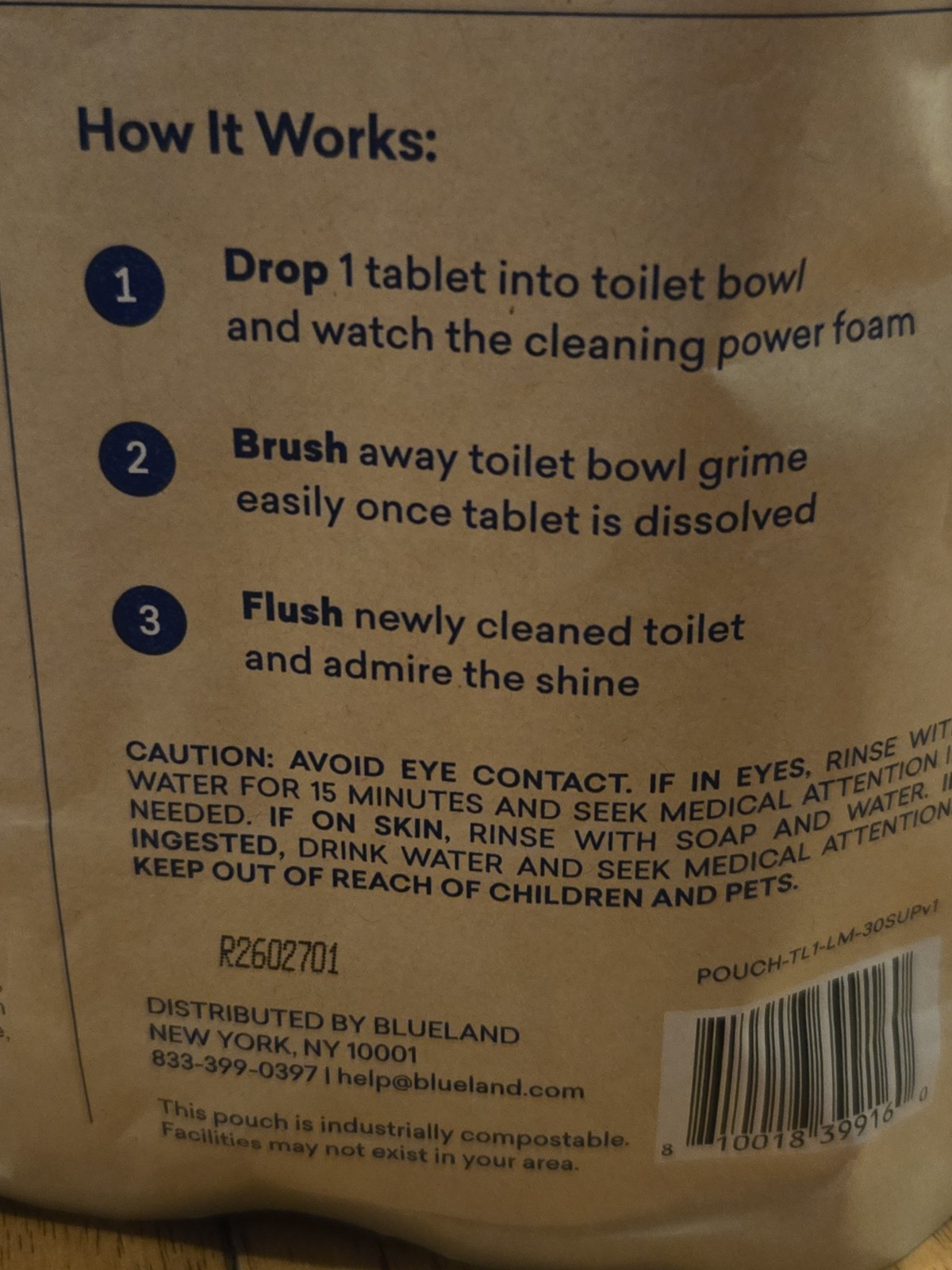 1 Set – Blueland toilet bowl cleaner tablets lemon mint scent. 2 x 30 Tablets