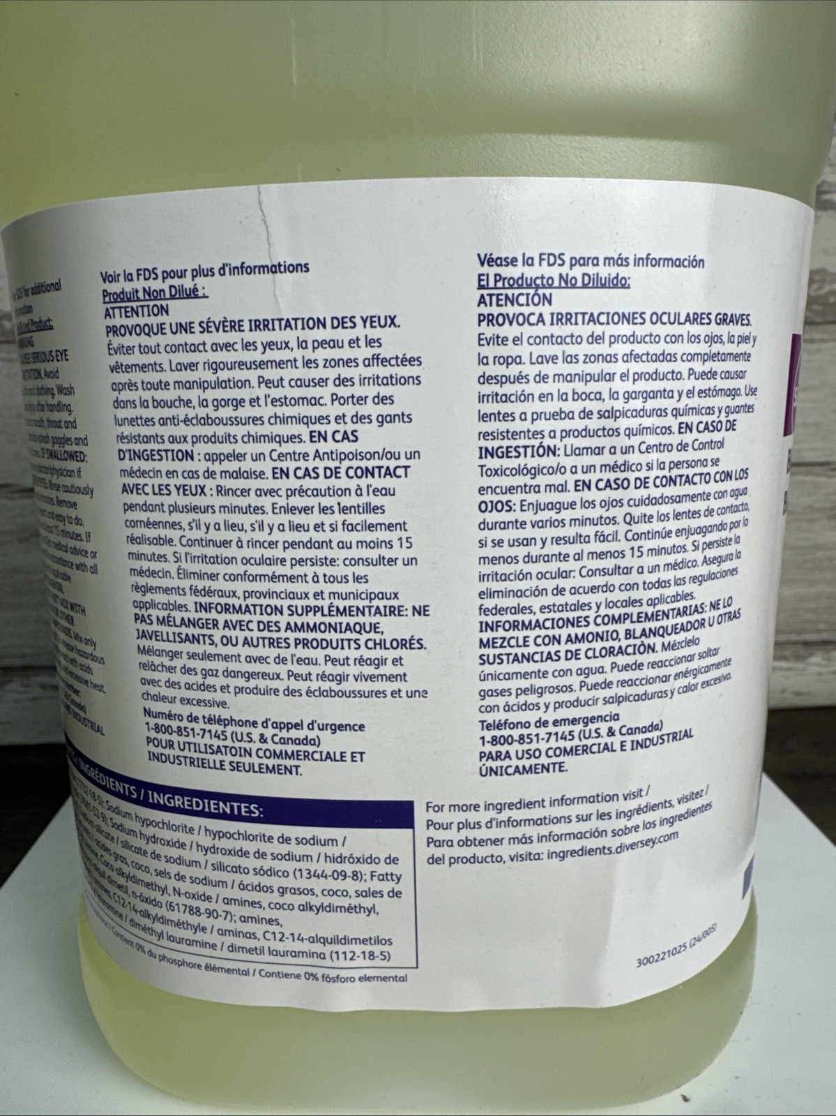 Diversey 101109766 Block Whitener, 1 Gal
