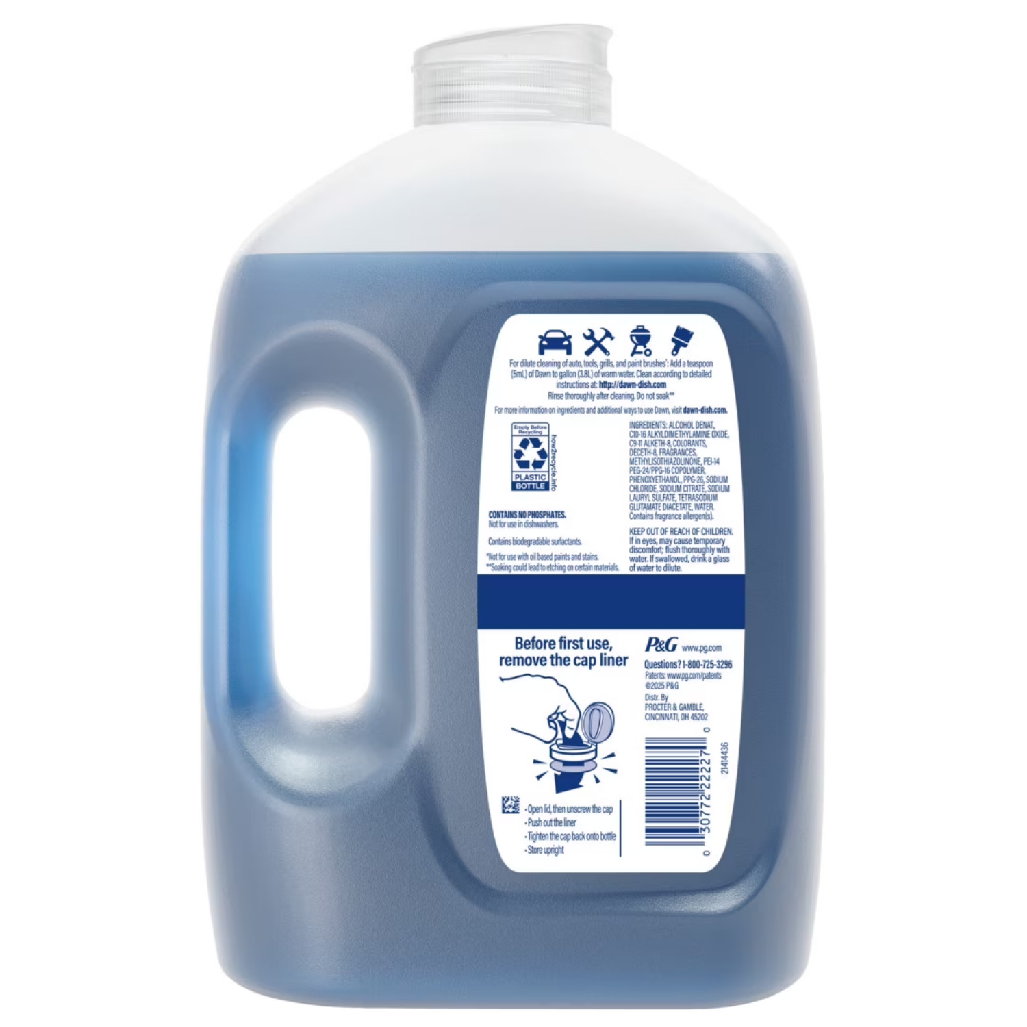 Dawn Platinum Dish Soap Refill Jug Fresh Rain 68 Fl oz Dishwashing Liquid