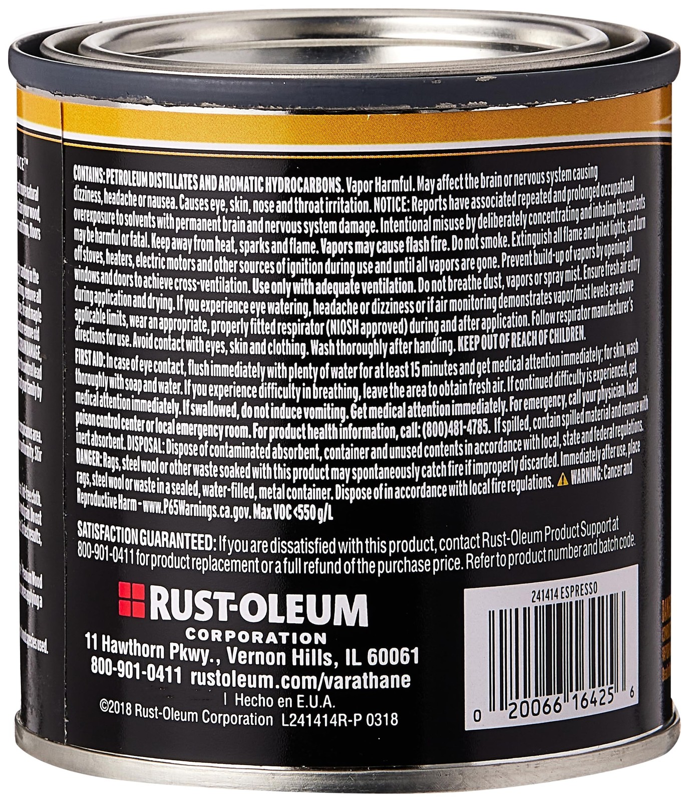 241414 Premium Wood Stain, Half Pint, Espresso