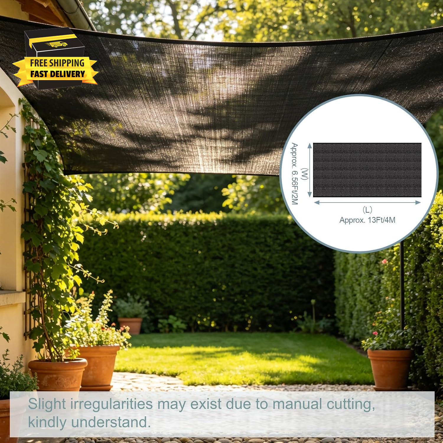 Shade Cloth,Approx.6.5X13 FT 55% Sunblock Shade Cloth for Garden,Shade Cover for