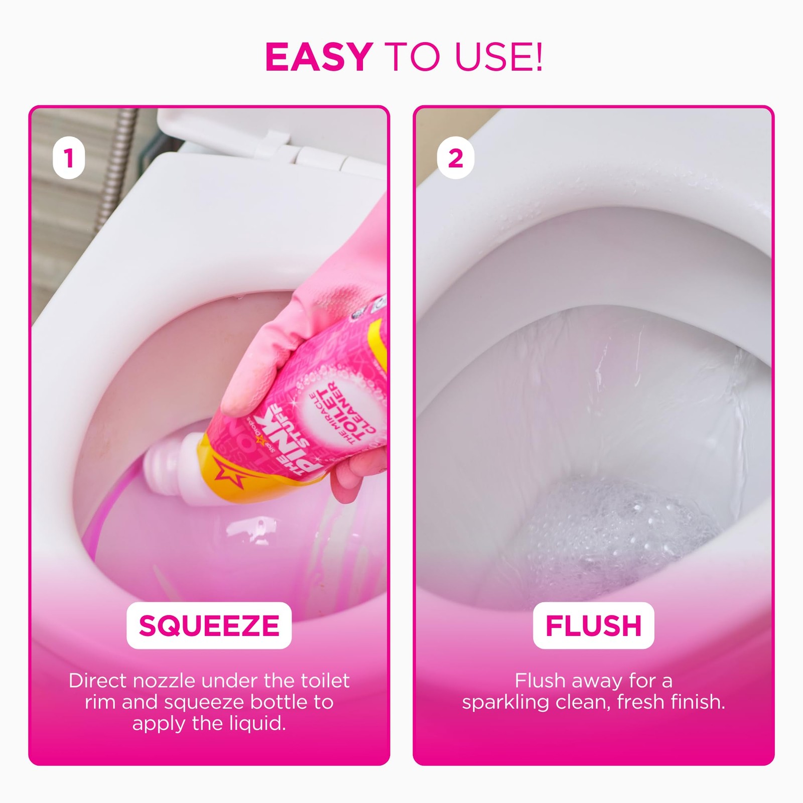The Pink Stuff Miracle Toilet Cleaner, 750ml – Powerful StainRemoving Gel for…
