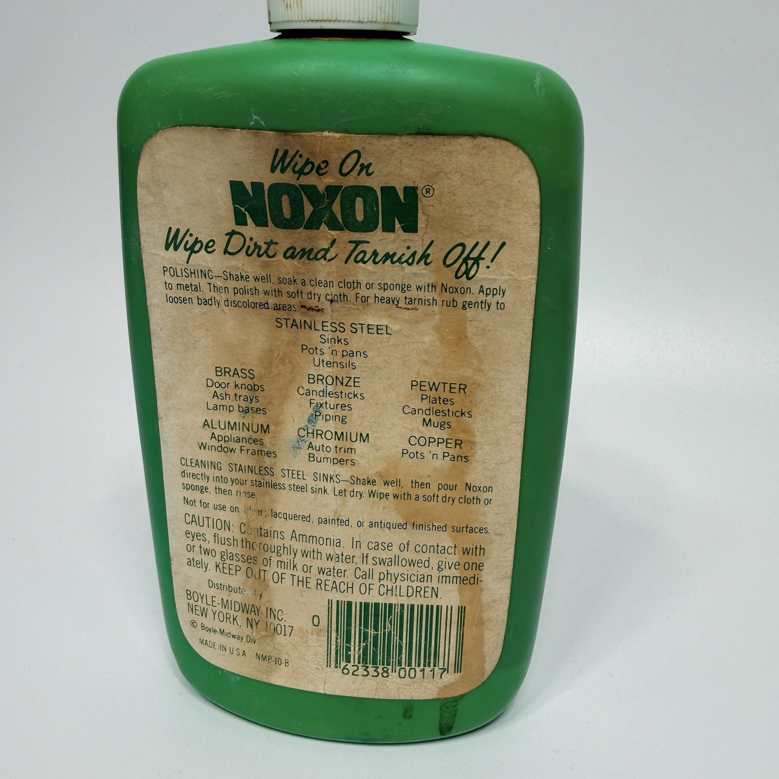 Vtg Noxon 7 Metal Polish Liquid 12 oz Stainless Steel Brass Chrome 90% FULL
