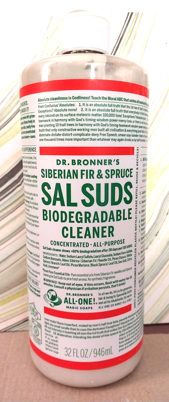 Dr. Bronner’s Sal Suds Biodegradable Cleaner Siberian Fir & Spruce 32 fl oz