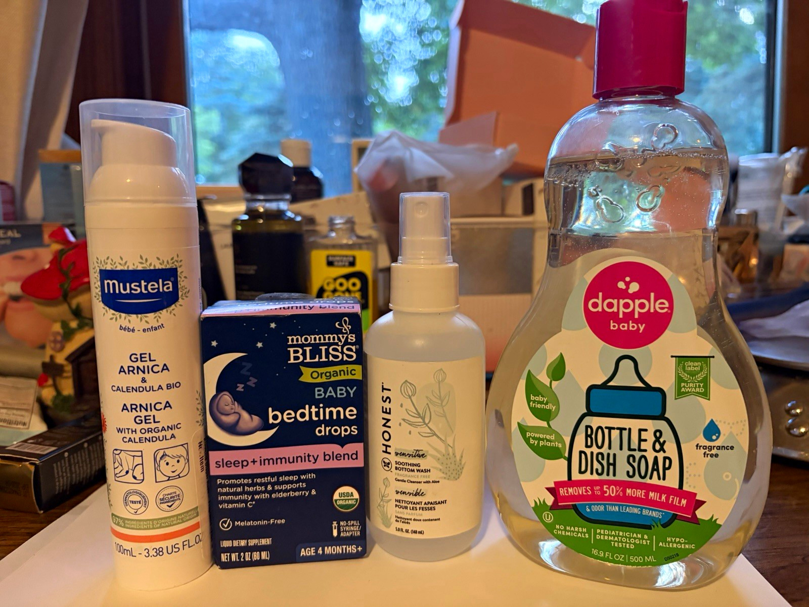 Baby Care Lot: Mustela Arnica, Mommy’s Bliss, Honest Bottom Wash, Dapple Soap